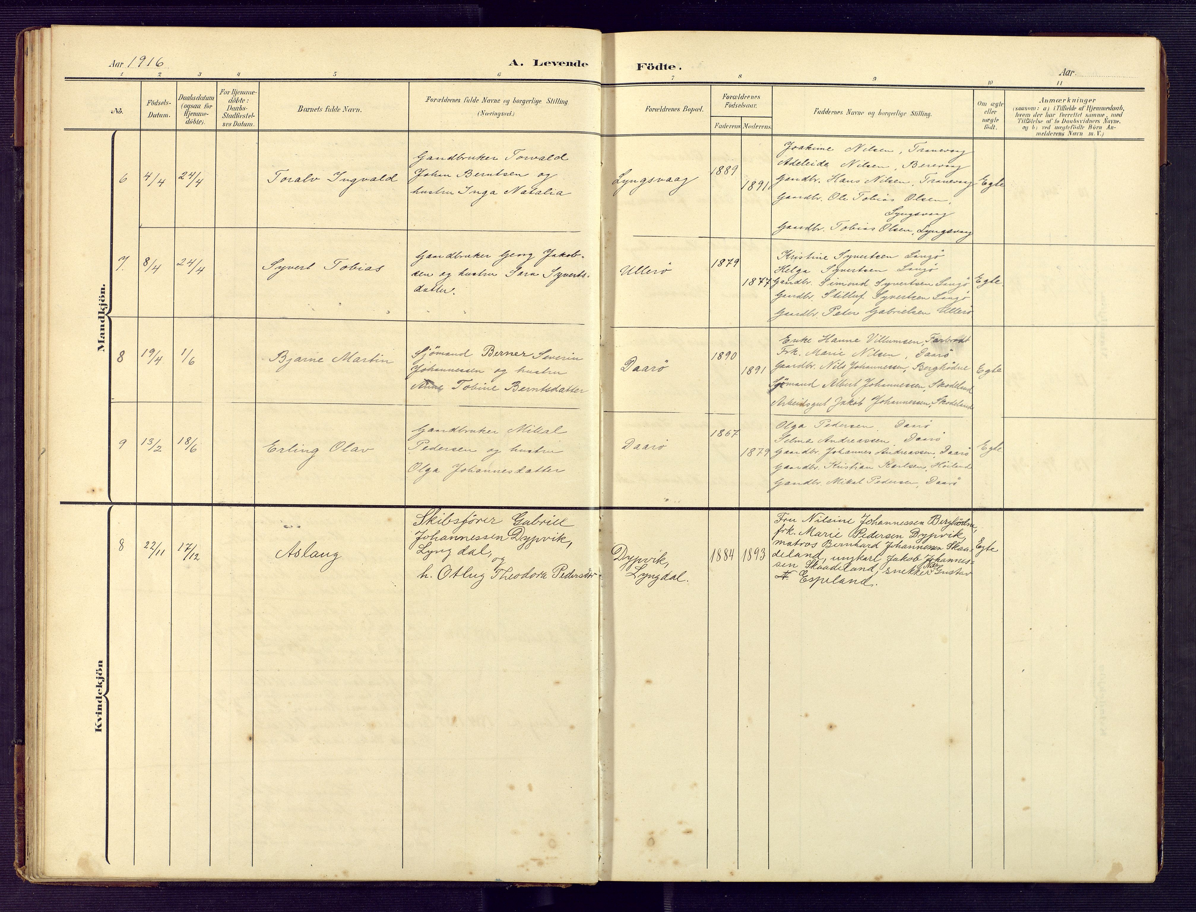 Herad sokneprestkontor, AV/SAK-1111-0018/F/Fb/Fbb/L0005: Parish register (copy) no. B 5, 1908-1949