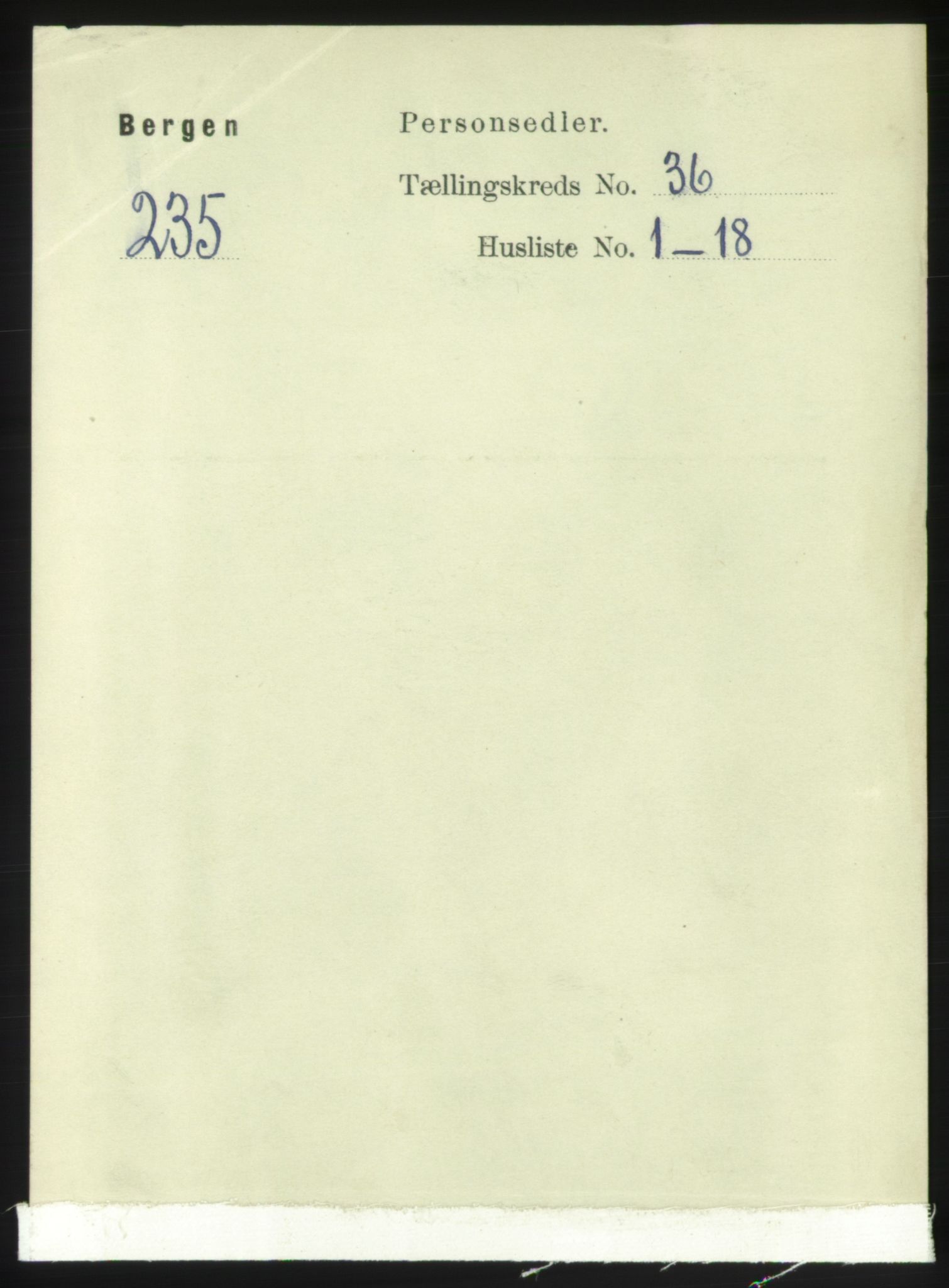 RA, 1891 Census for 1301 Bergen, 1891, p. 44447