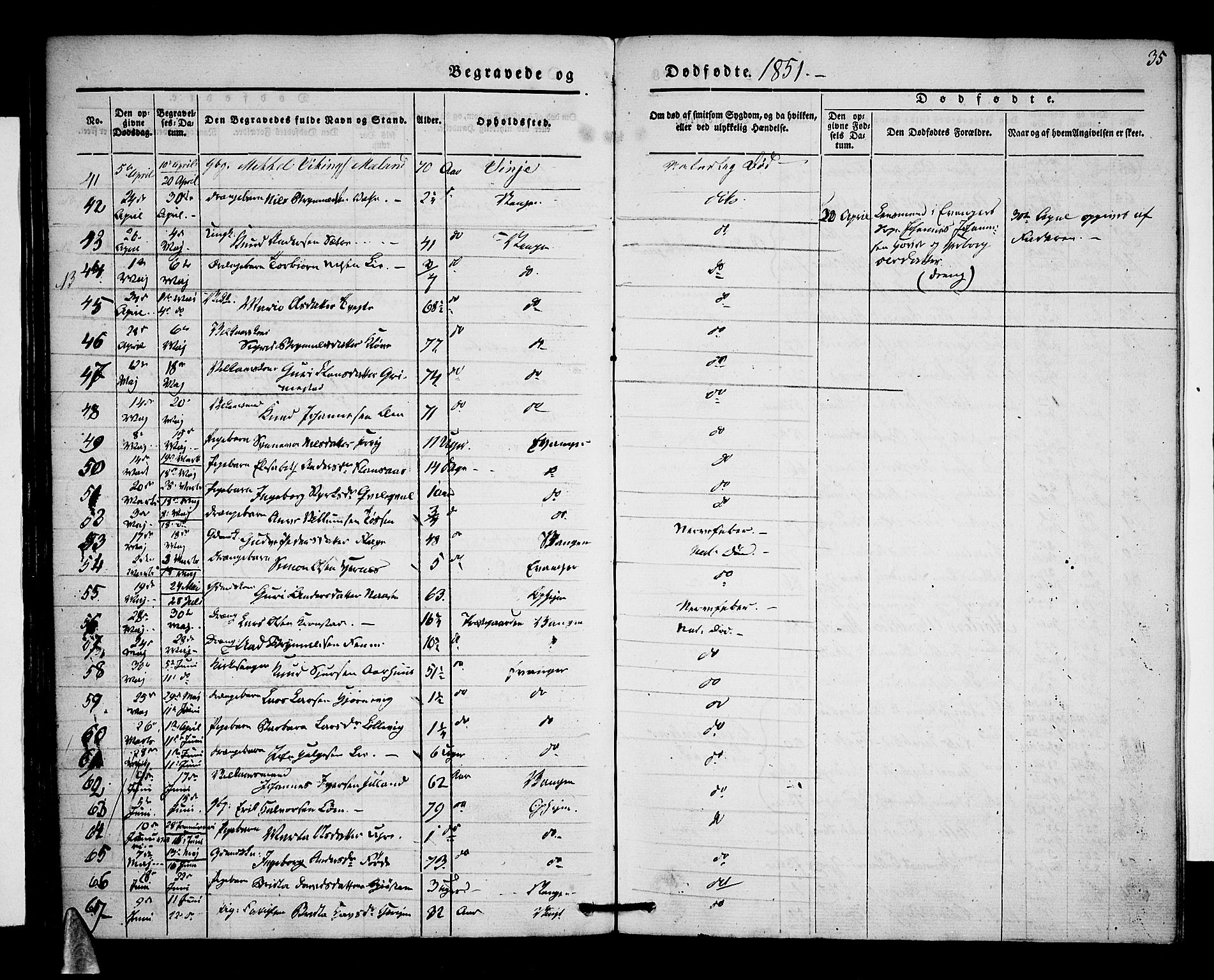 Voss sokneprestembete, SAB/A-79001/H/Haa: Parish register (official) no. A 15, 1845-1855, p. 35