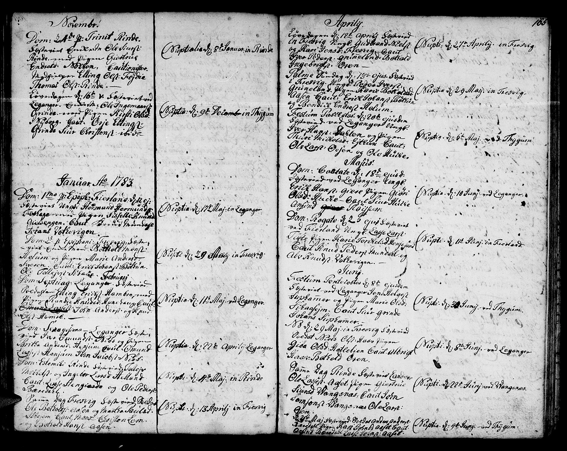 Leikanger sokneprestembete, AV/SAB-A-81001/H/Haa/Haaa/L0004: Parish register (official) no. A 4, 1770-1791, p. 165