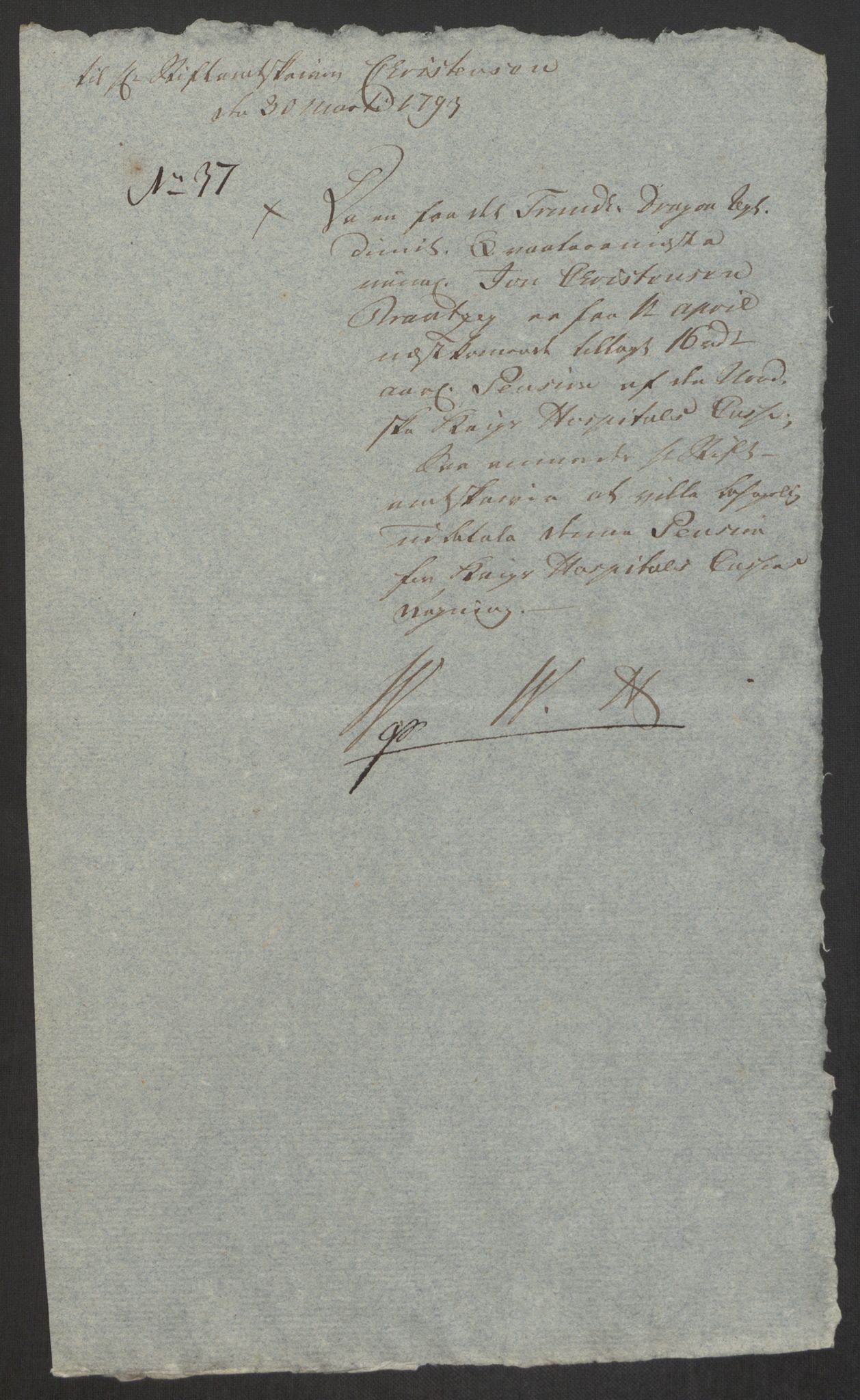 Forsvaret, Den norske kvesthuskasse/krigshospitalkasse, AV/RA-RAFA-1887/F/Fa/L0008: Konsepter, 1790-1793, p. 1071