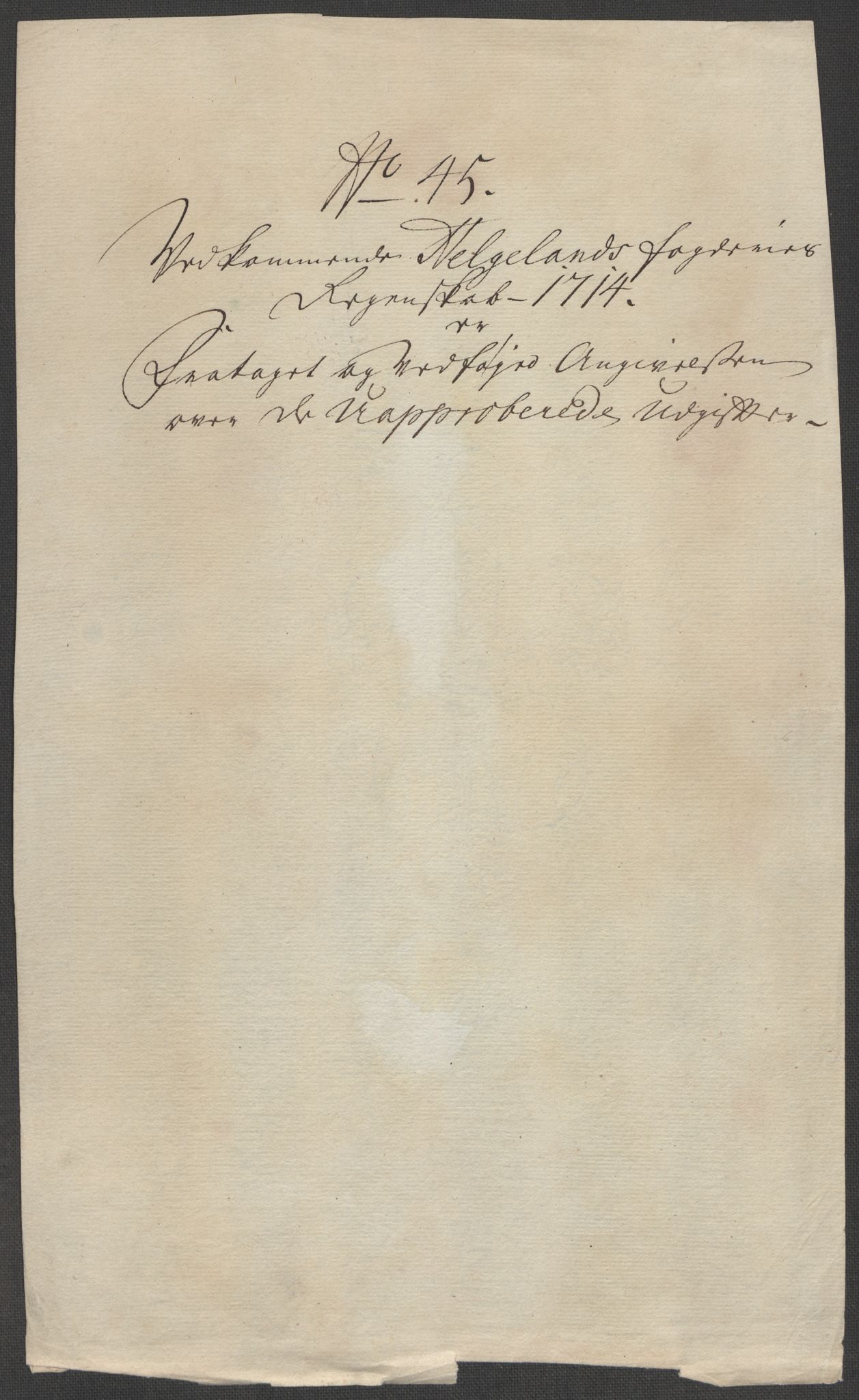 Rentekammeret inntil 1814, Reviderte regnskaper, Fogderegnskap, AV/RA-EA-4092/R65/L4513: Fogderegnskap Helgeland, 1714-1715, p. 229