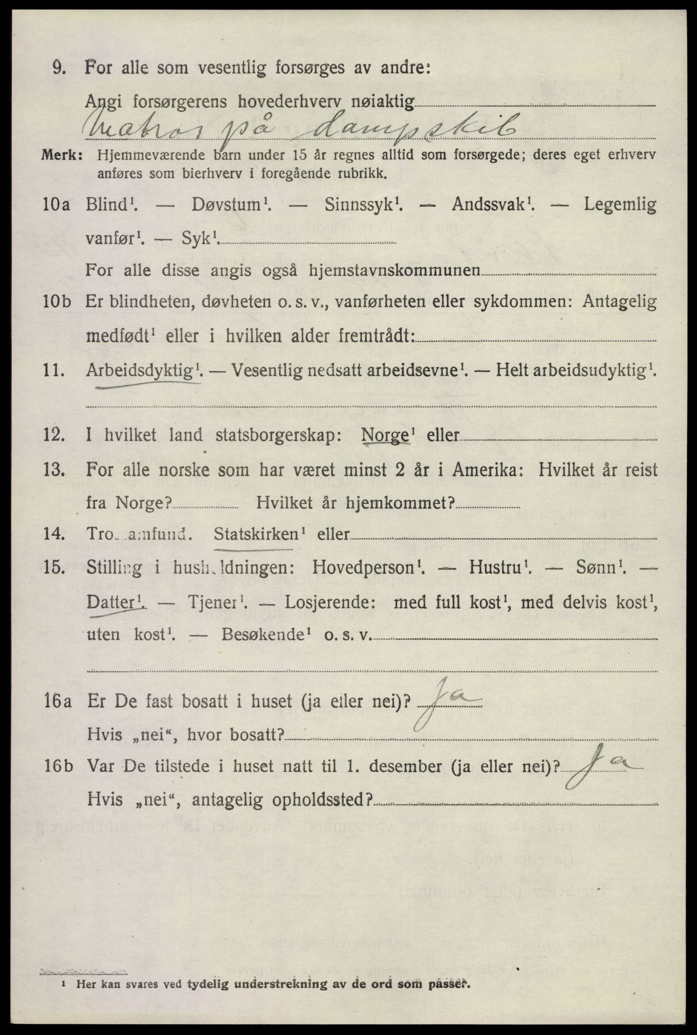 SAKO, 1920 census for Skåtøy, 1920, p. 5851