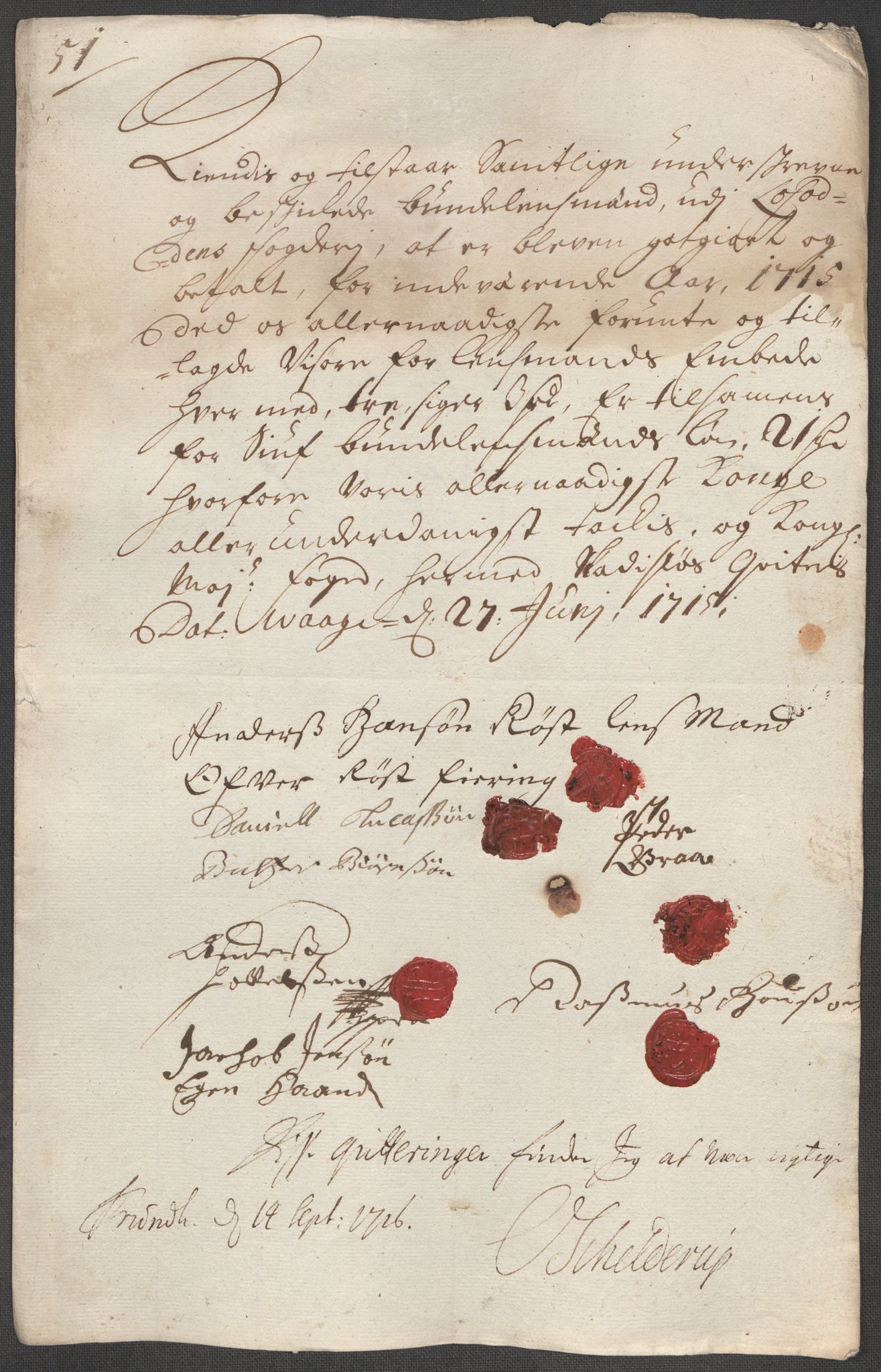 Rentekammeret inntil 1814, Reviderte regnskaper, Fogderegnskap, RA/EA-4092/R67/L4681: Fogderegnskap Vesterålen, Andenes og Lofoten, 1715, p. 232