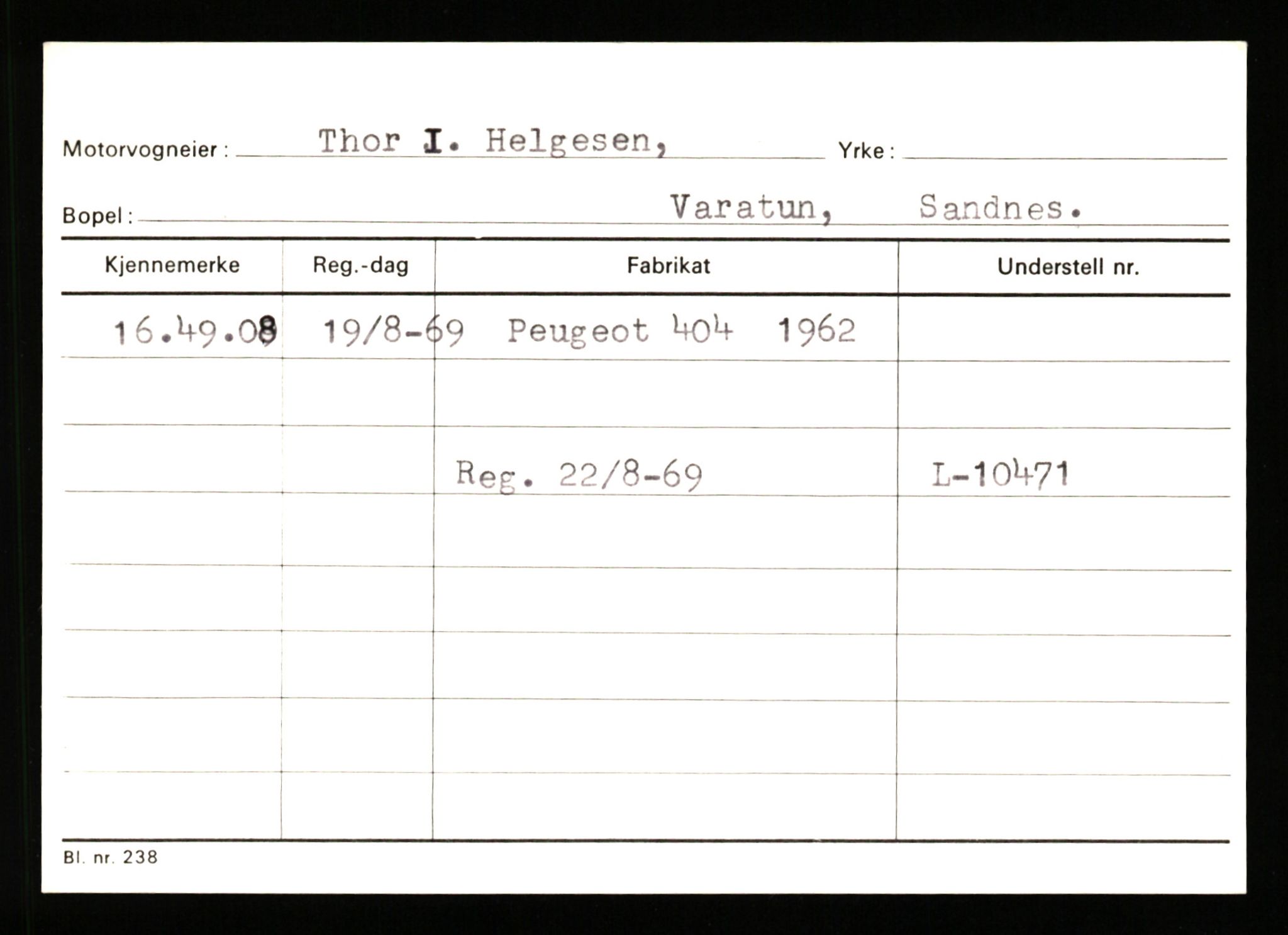 Stavanger trafikkstasjon, AV/SAST-A-101942/0/G/L0010: Registreringsnummer: 130000 - 239953, 1930-1971, p. 1193