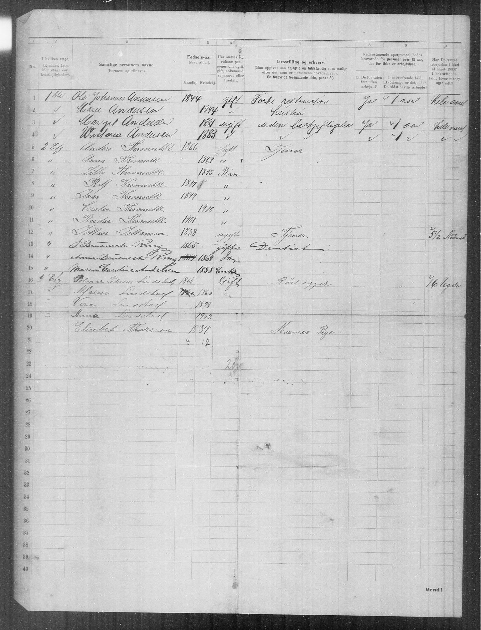 OBA, Municipal Census 1903 for Kristiania, 1903, p. 10126