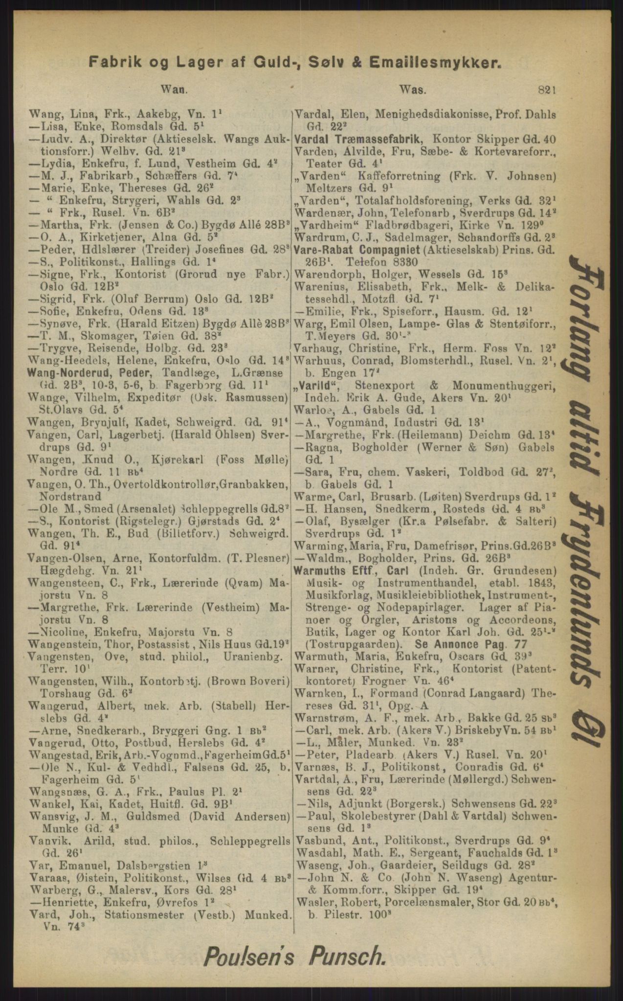 Kristiania/Oslo adressebok, PUBL/-, 1903, p. 821