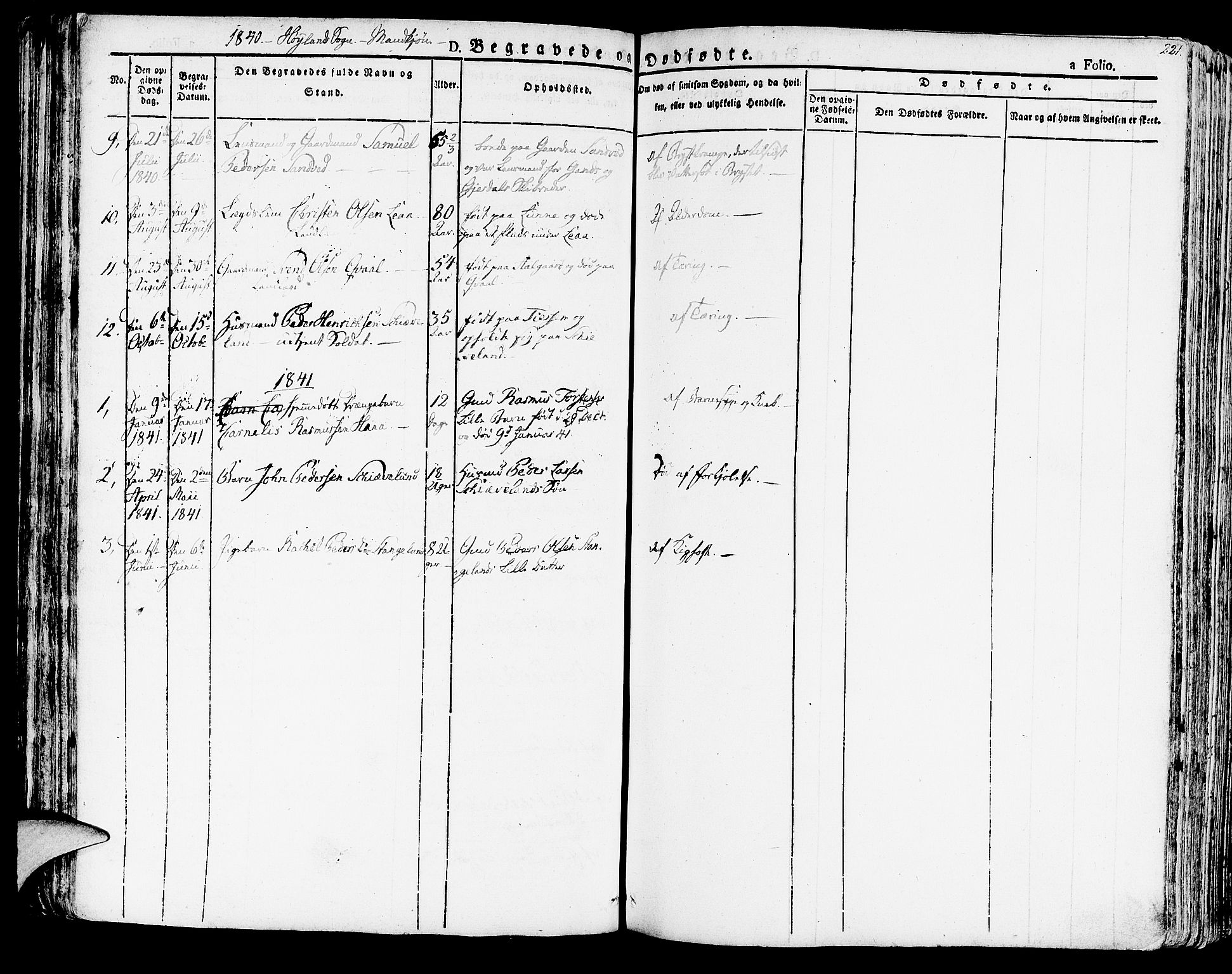Høyland sokneprestkontor, SAST/A-101799/001/30BA/L0007: Parish register (official) no. A 7 /1, 1825-1841, p. 221