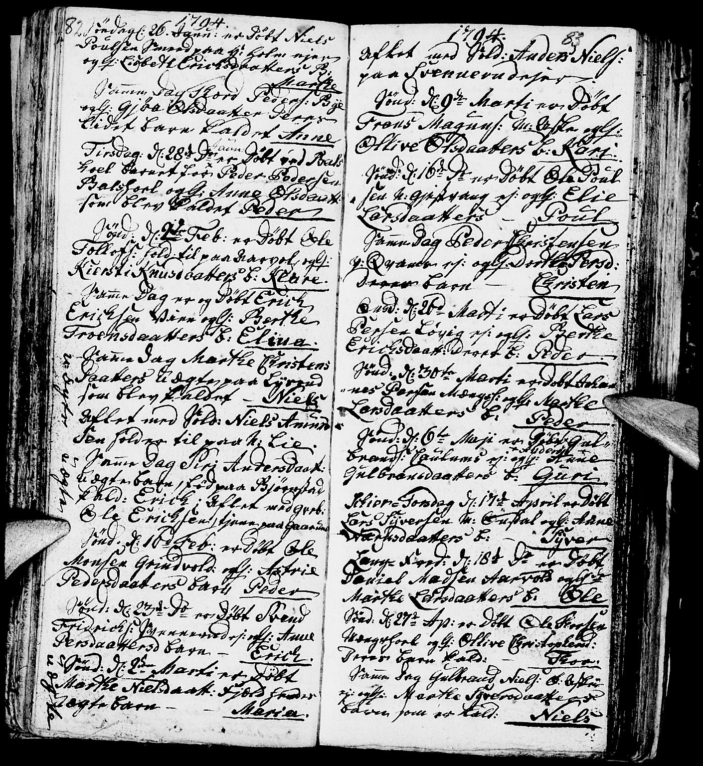 Nes prestekontor, Hedmark, AV/SAH-PREST-020/L/La/L0002: Parish register (copy) no. 2, 1785-1813, p. 82-83