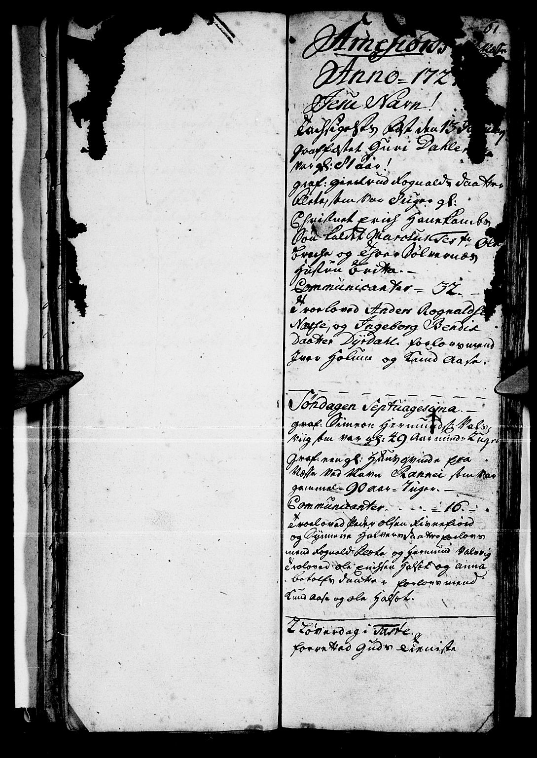 Vik sokneprestembete, AV/SAB-A-81501/H/Haa/Haaa/L0001: Parish register (official) no. A 1 / 2, 1727-1739, p. 60