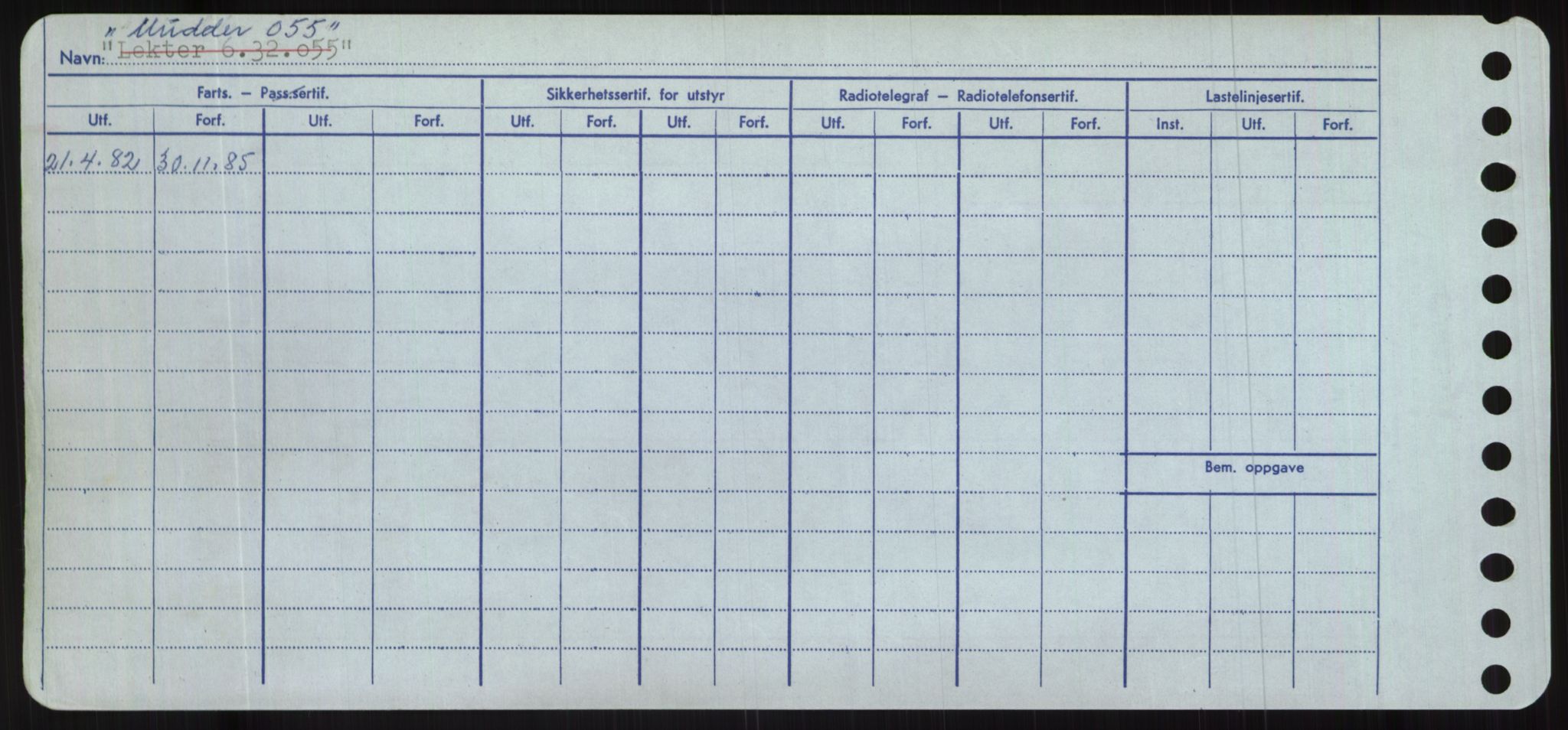 Sjøfartsdirektoratet med forløpere, Skipsmålingen, AV/RA-S-1627/H/Hc/L0001: Lektere, A-Y, p. 308