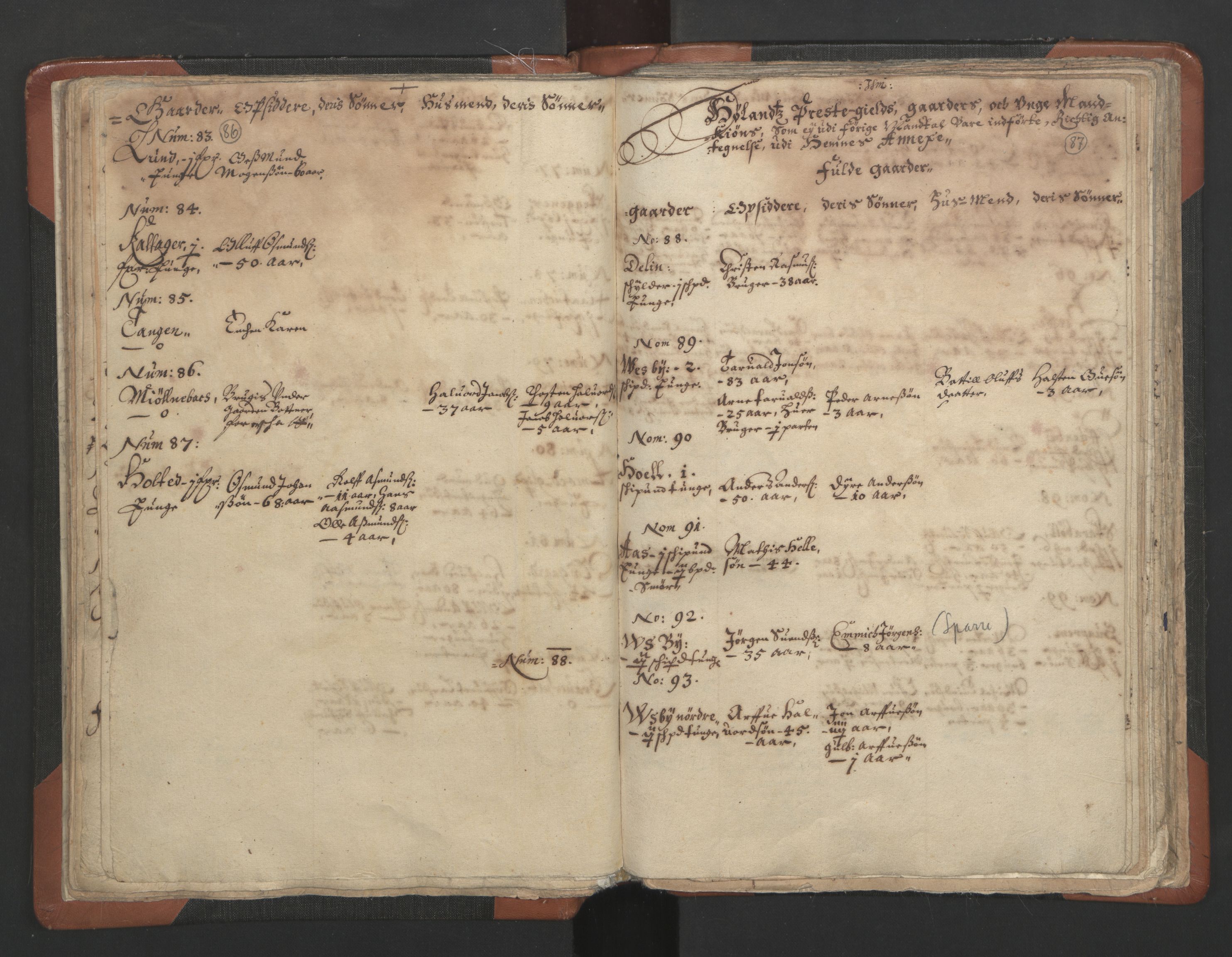 RA, Vicar's Census 1664-1666, no. 3: Nedre Romerike deanery, 1664-1666, p. 86-87