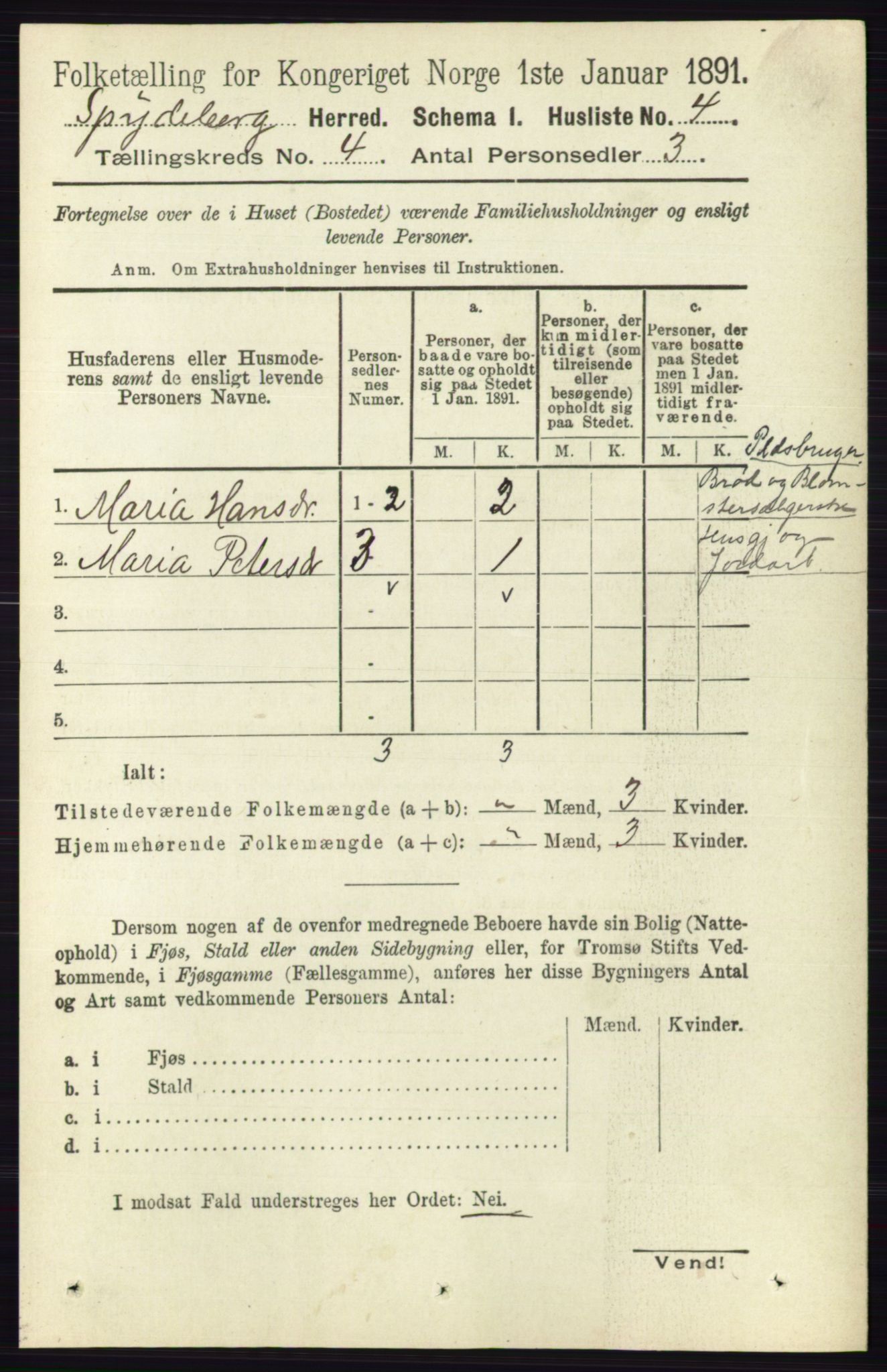 RA, 1891 census for 0123 Spydeberg, 1891, p. 1856