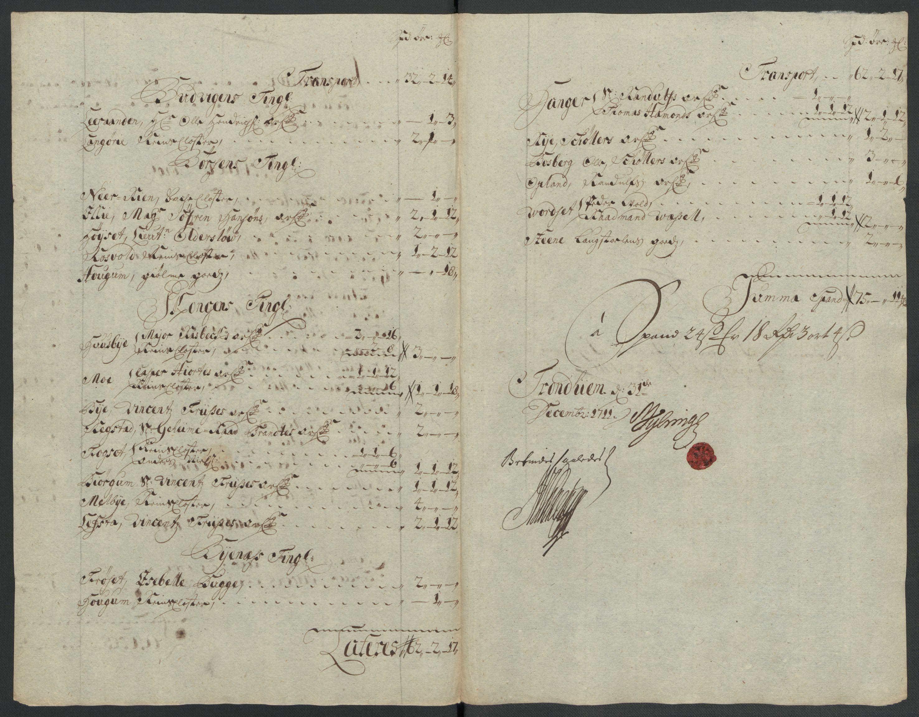 Rentekammeret inntil 1814, Reviderte regnskaper, Fogderegnskap, AV/RA-EA-4092/R61/L4112: Fogderegnskap Strinda og Selbu, 1711, p. 195