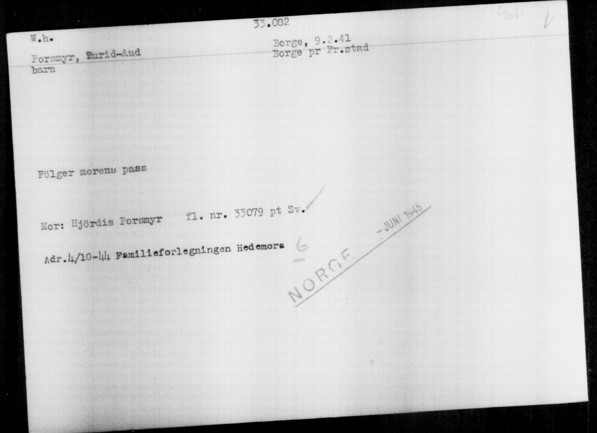 Utenriksstasjonene, Legasjonen i Stockholm, Flyktningkontoret, AV/RA-S-6753/V/Va/L0013: Kjesäterkartoteket, flyktninger med registreringsnr. 31500-34731, 1940-1945, p. 1661