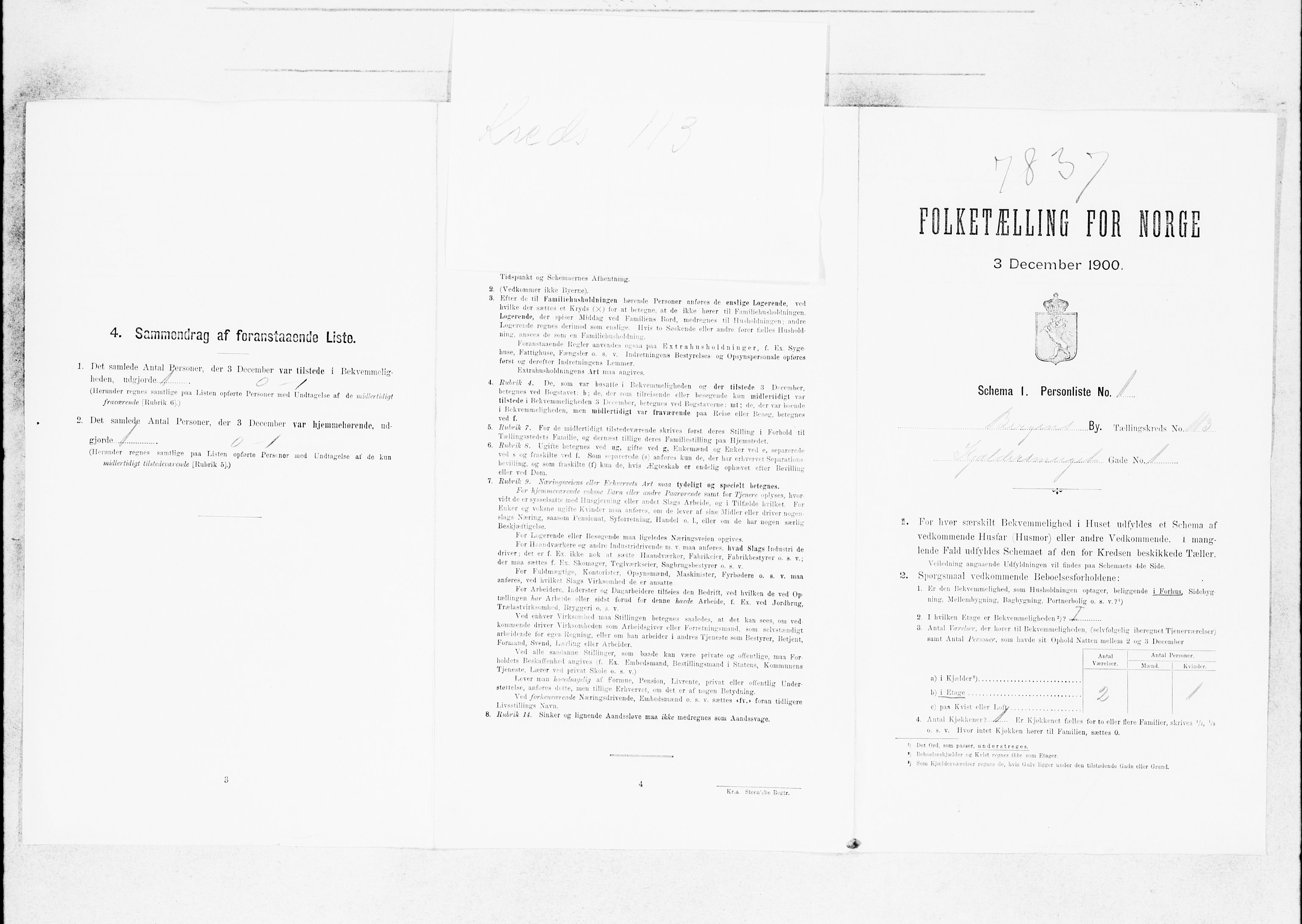 SAB, 1900 census for Bergen, 1900, p. 23480