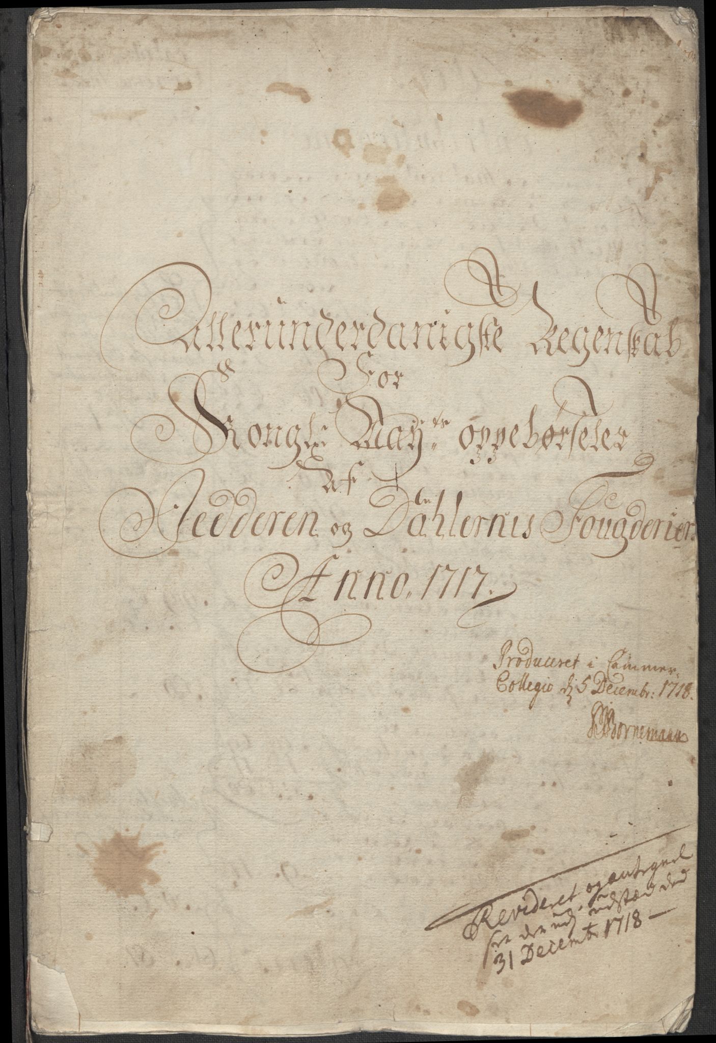 Rentekammeret inntil 1814, Reviderte regnskaper, Fogderegnskap, RA/EA-4092/R46/L2742: Fogderegnskap Jæren og Dalane, 1717, p. 3