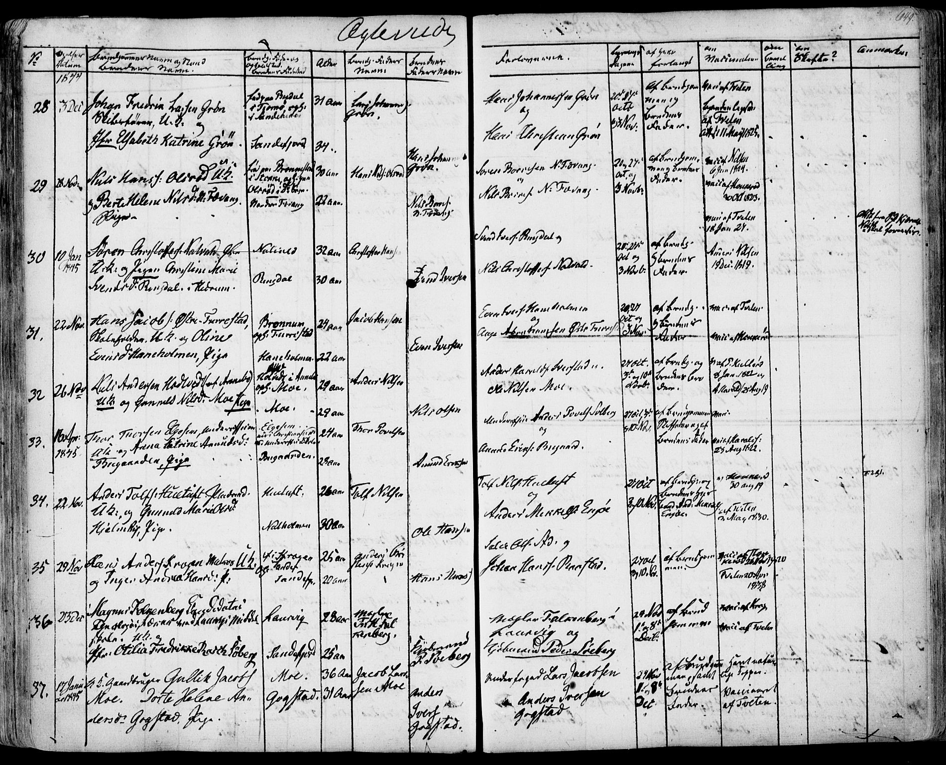 Sandar kirkebøker, SAKO/A-243/F/Fa/L0005: Parish register (official) no. 5, 1832-1847, p. 648-649