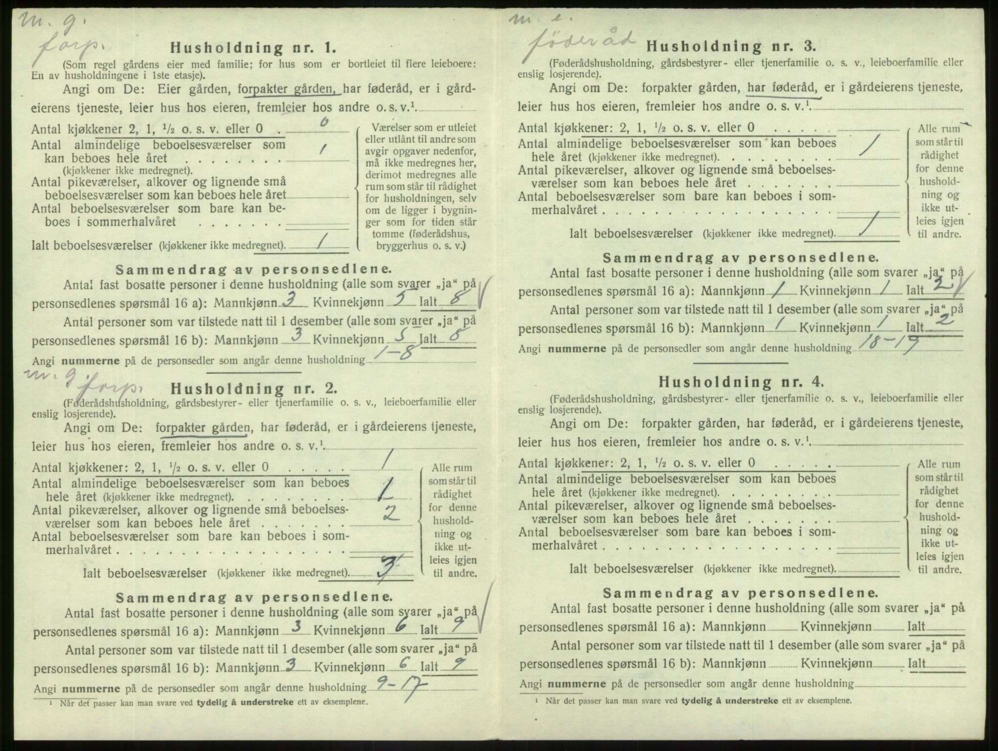 SAB, 1920 census for Askvoll, 1920, p. 318