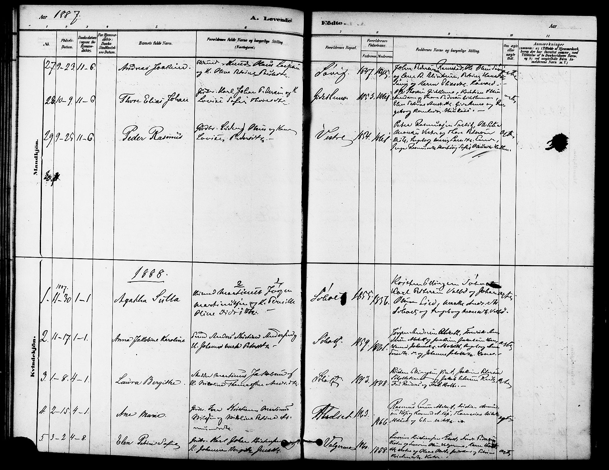 Ministerialprotokoller, klokkerbøker og fødselsregistre - Møre og Romsdal, SAT/A-1454/522/L0315: Parish register (official) no. 522A10, 1878-1890