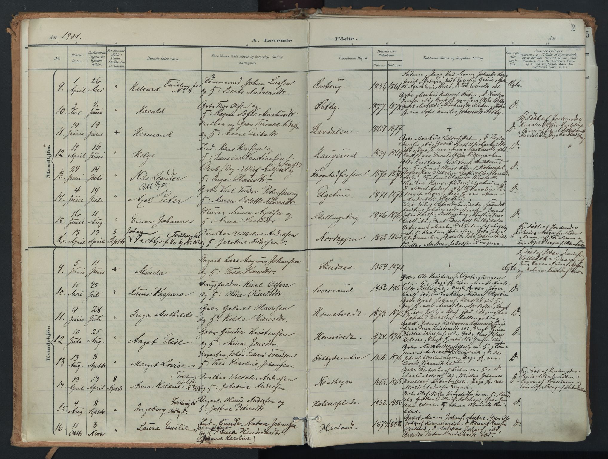 Eidsberg prestekontor Kirkebøker, AV/SAO-A-10905/F/Fb/L0002: Parish register (official) no. II 2, 1901-1933, p. 2