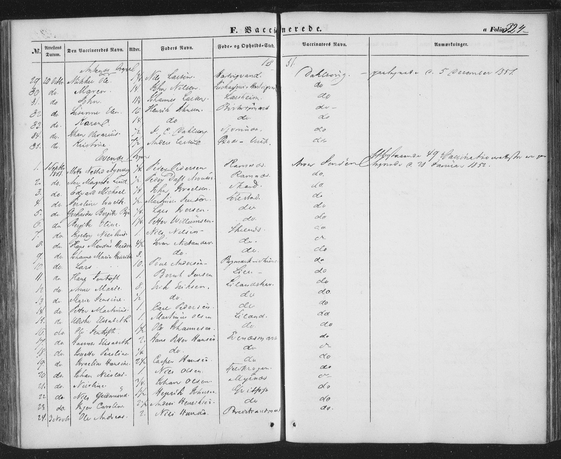 Ministerialprotokoller, klokkerbøker og fødselsregistre - Nordland, AV/SAT-A-1459/863/L0895: Parish register (official) no. 863A07, 1851-1860, p. 324