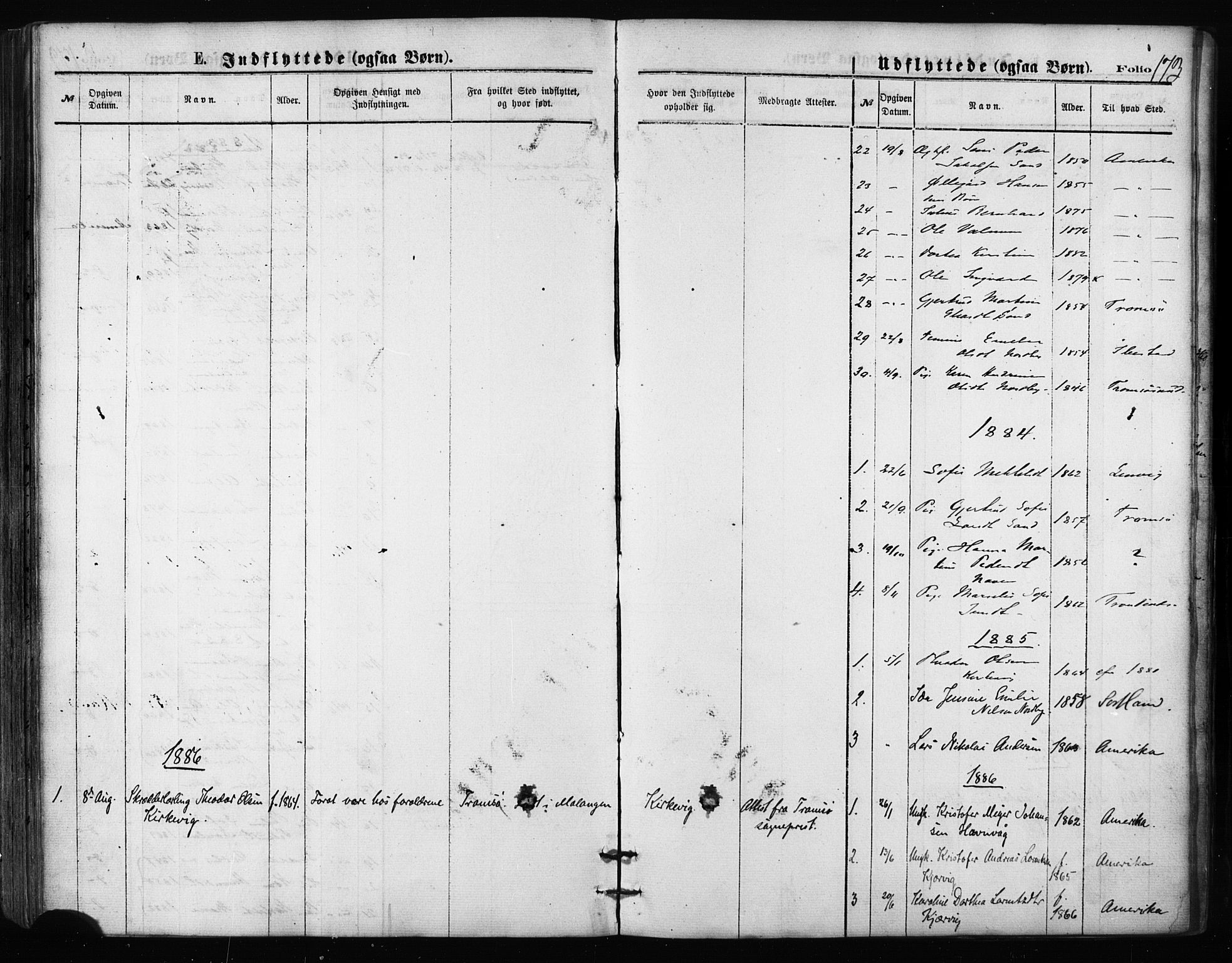 Balsfjord sokneprestembete, SATØ/S-1303/G/Ga/L0002kirke: Parish register (official) no. 2, 1871-1886, p. 173