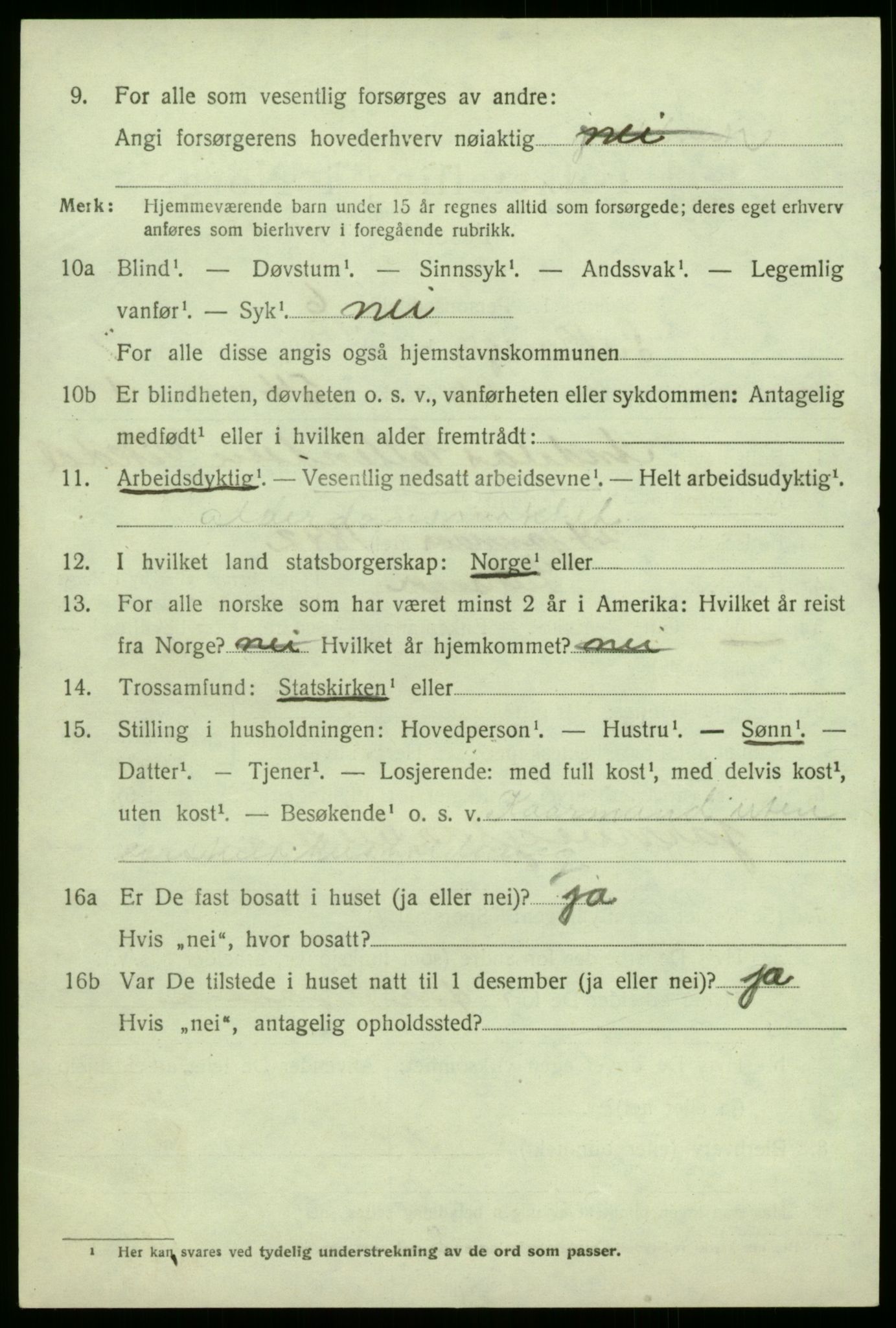 SAB, 1920 census for Leikanger, 1920, p. 4885