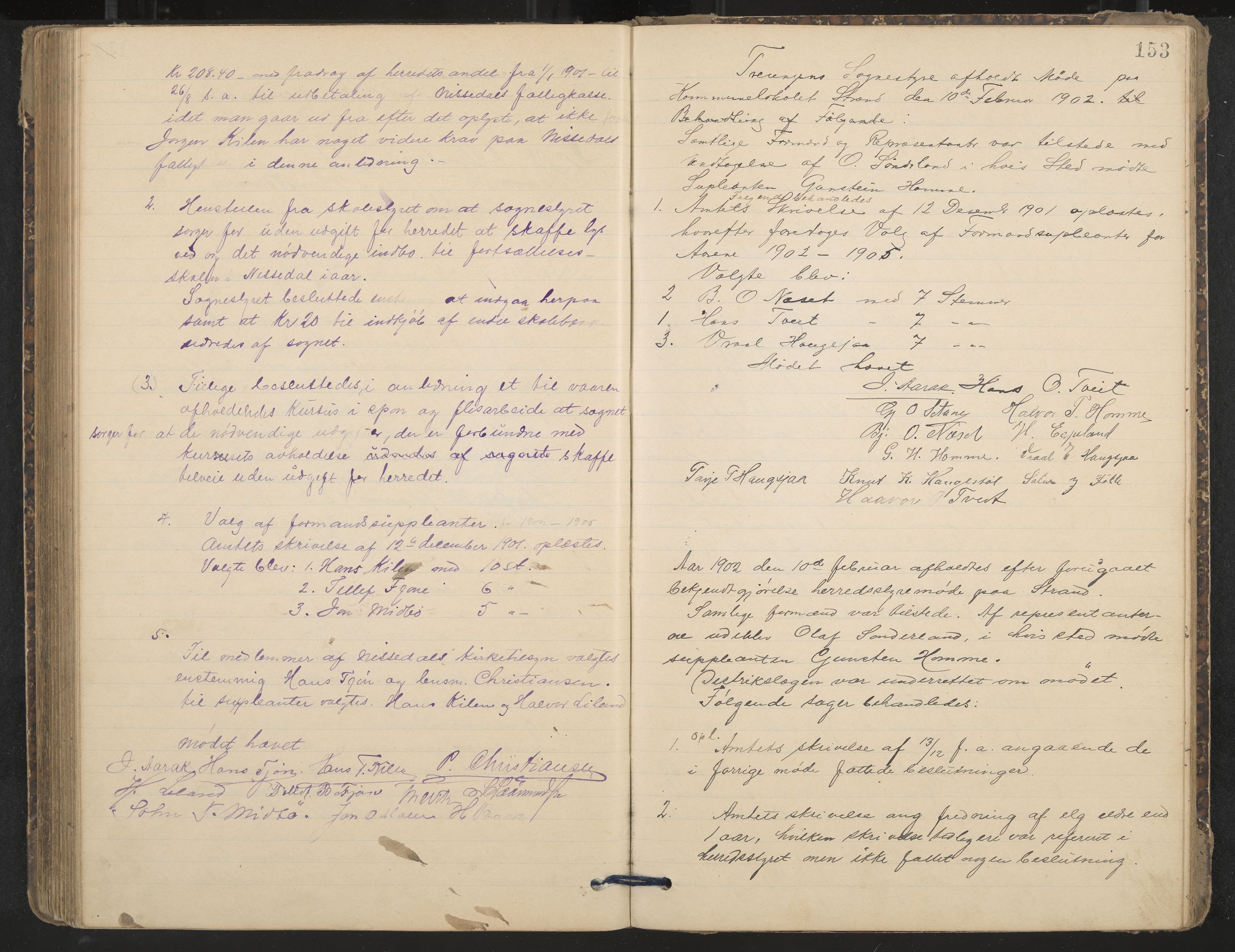 Nissedal formannskap og sentraladministrasjon, IKAK/0830021-1/A/L0003: Møtebok, 1892-1904, p. 153