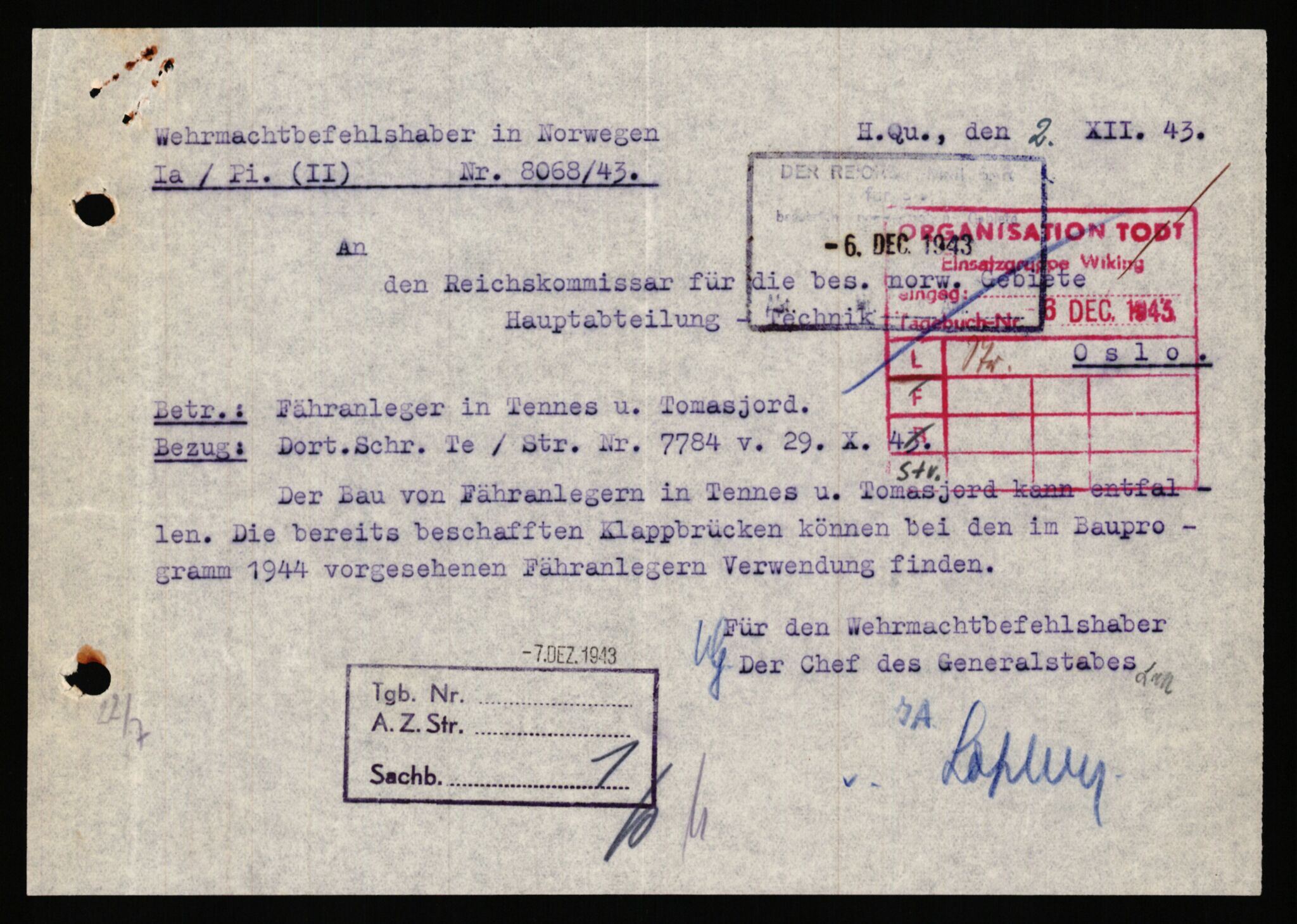 Tyske arkiver, Organisation Todt (OT), Einsatzgruppe Wiking, AV/RA-RAFA-2188/1/E/E2/E2d/L0023: Fähren und Anlegen, 1942-1944, p. 117