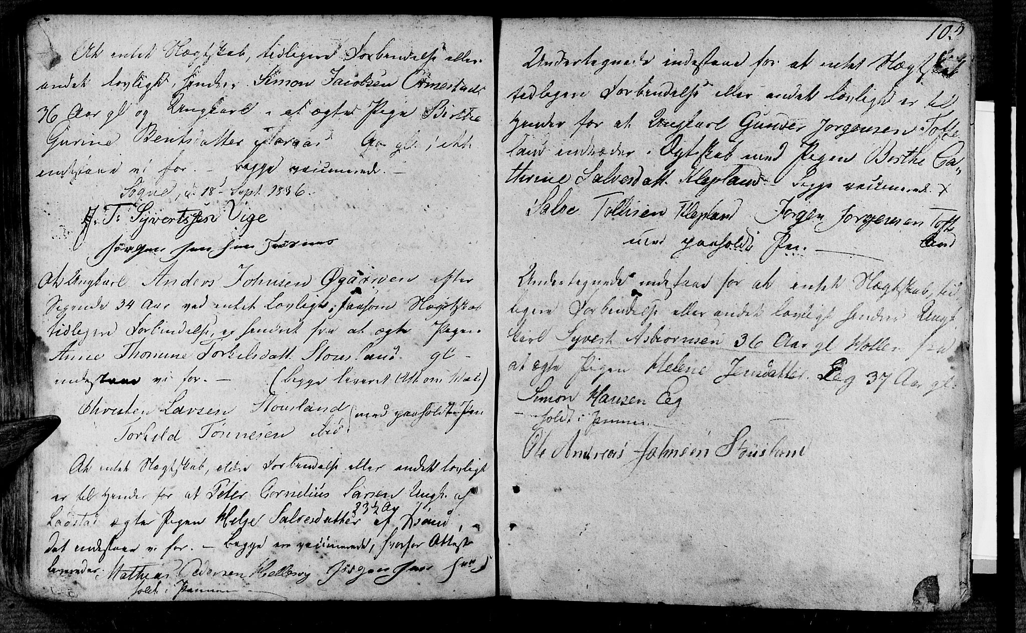 Søgne sokneprestkontor, AV/SAK-1111-0037/F/Fa/Fab/L0007: Parish register (official) no. A 7, 1791-1851, p. 105