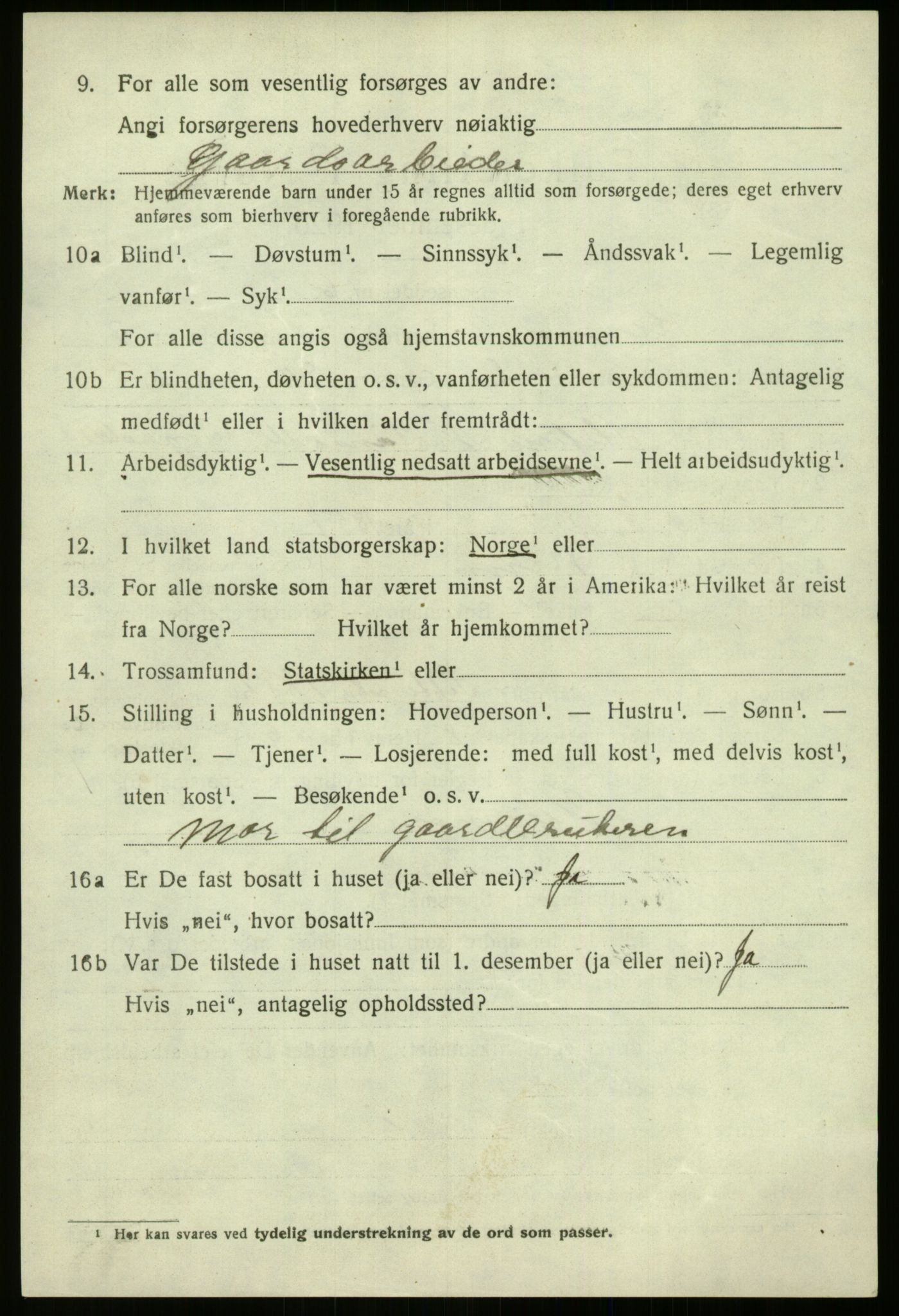 SAB, 1920 census for Kinn, 1920, p. 10718