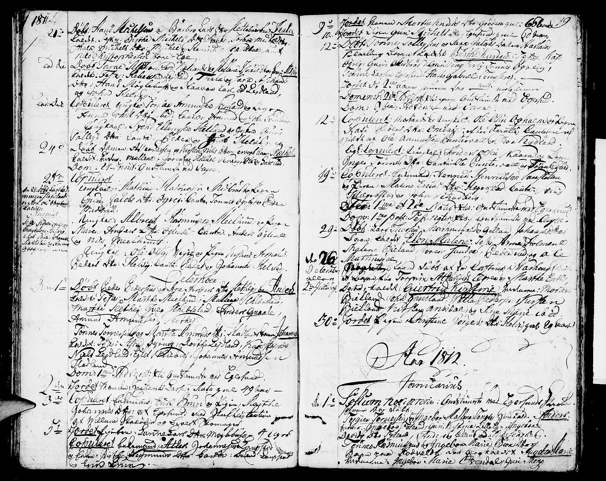 Eigersund sokneprestkontor, SAST/A-101807/S08/L0006: Parish register (official) no. A 6, 1808-1815, p. 19