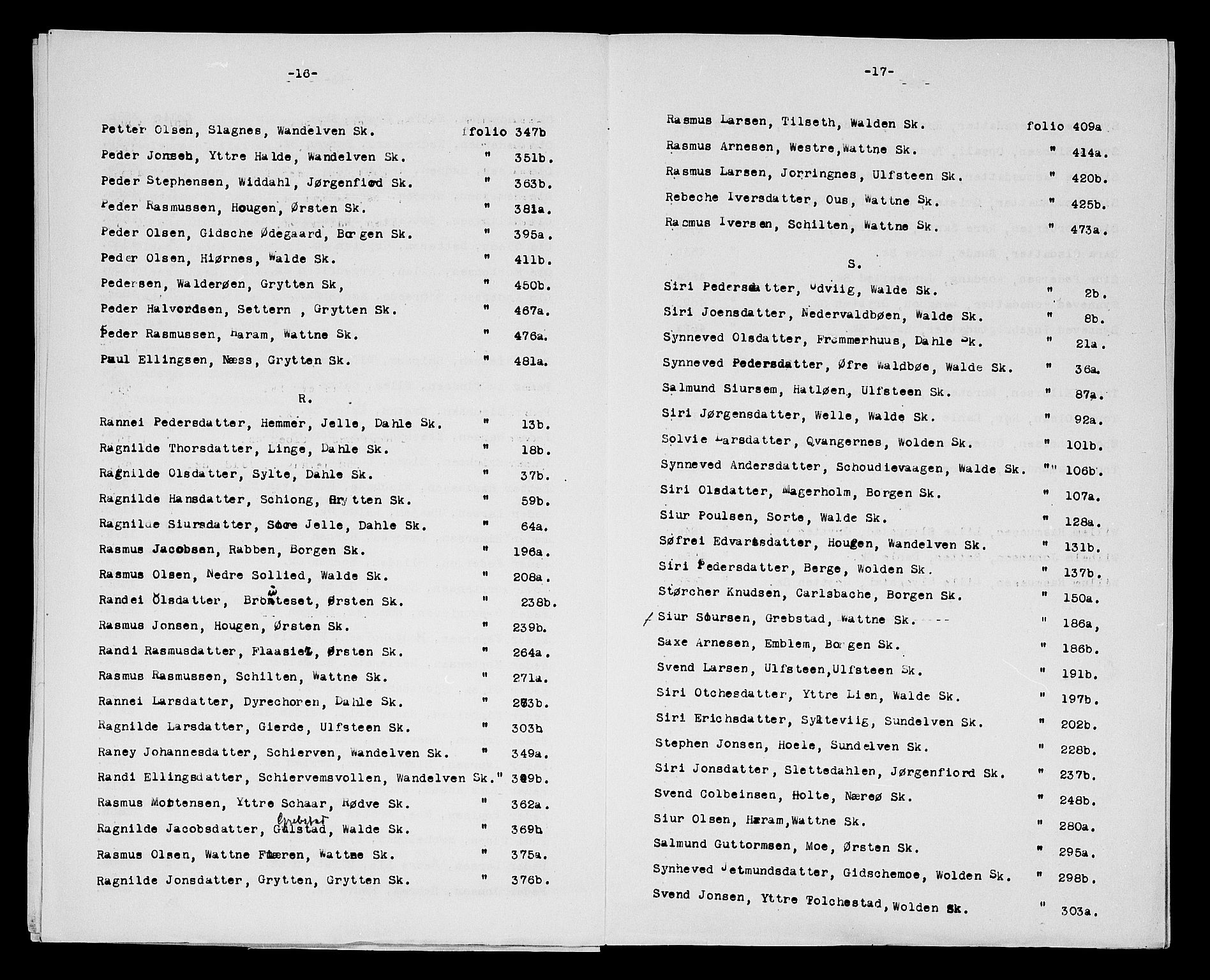 Sunnmøre sorenskriveri, AV/SAT-A-0005/3/3A/L0019: Skifteprotokoll 14A, 1757-1761, p. 16-17