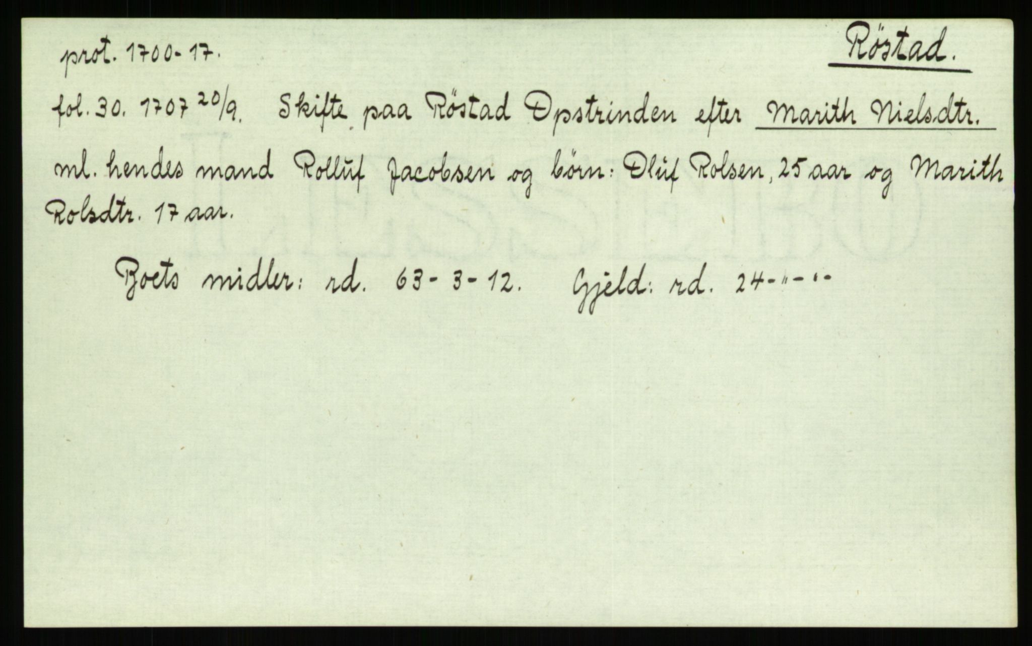 Strinda og Selbu sorenskriveri, AV/SAT-A-0015/3, 1700-1766, p. 1179