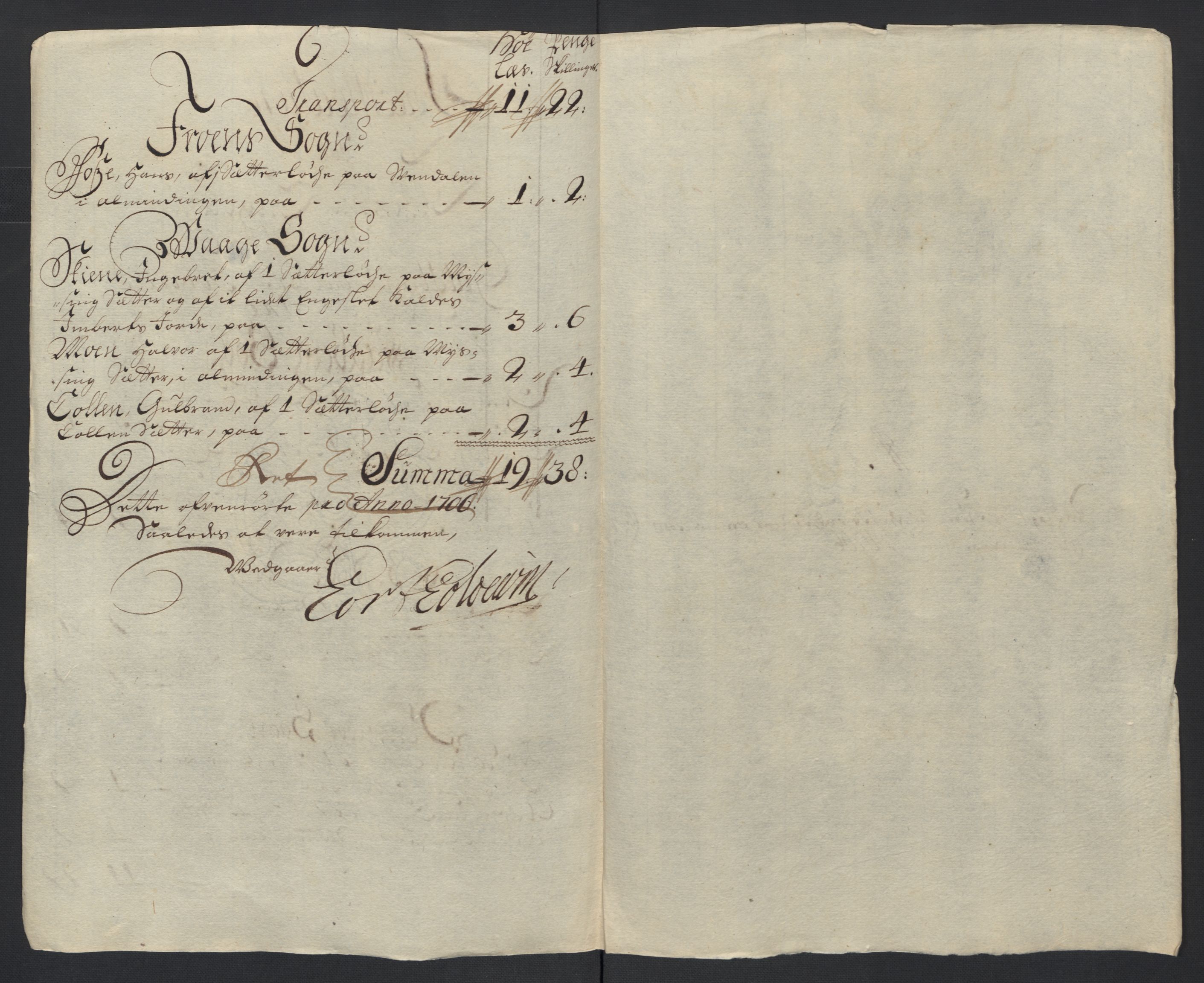 Rentekammeret inntil 1814, Reviderte regnskaper, Fogderegnskap, RA/EA-4092/R17/L1178: Fogderegnskap Gudbrandsdal, 1705-1707, p. 174