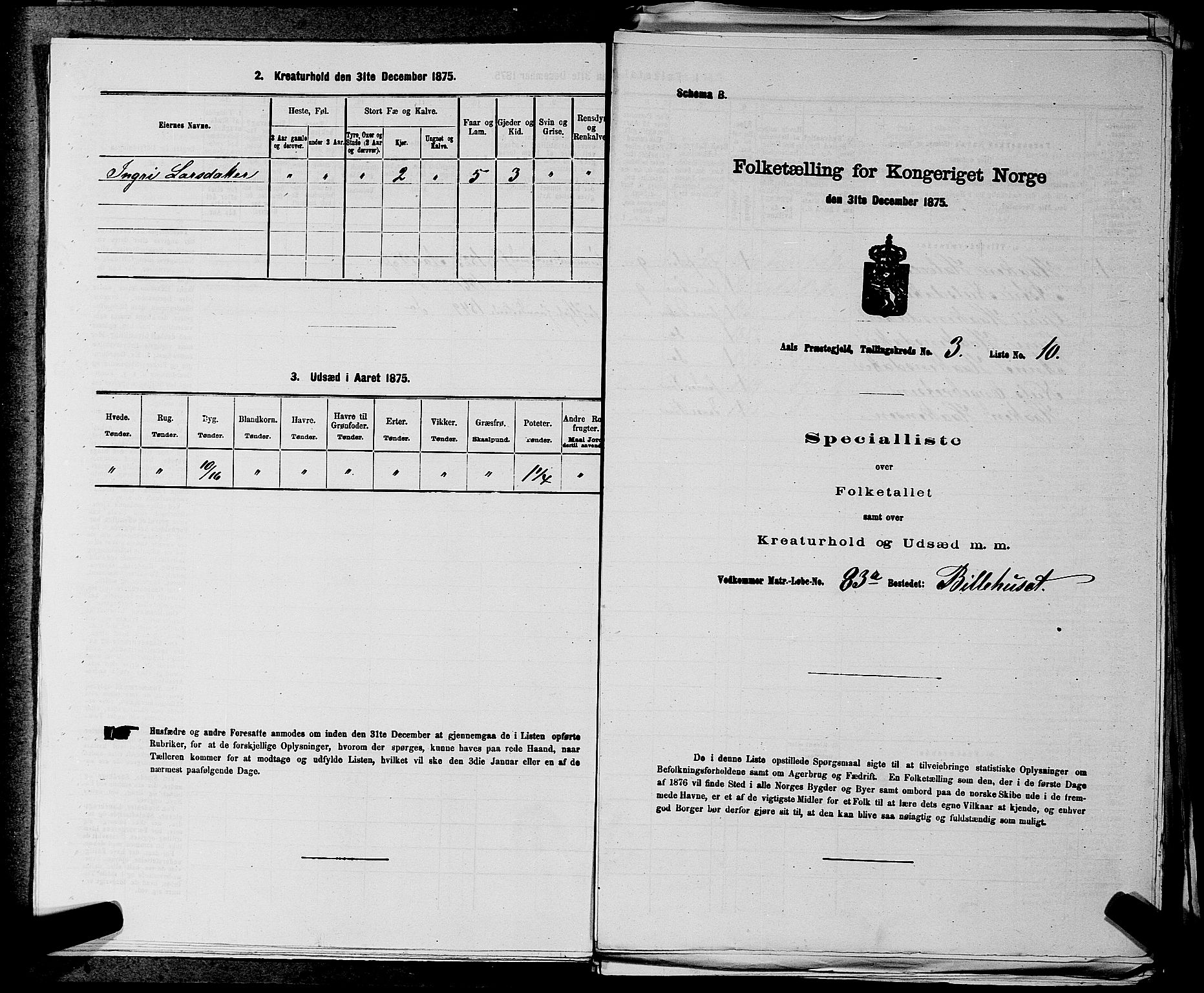 SAKO, 1875 census for 0619P Ål, 1875, p. 334