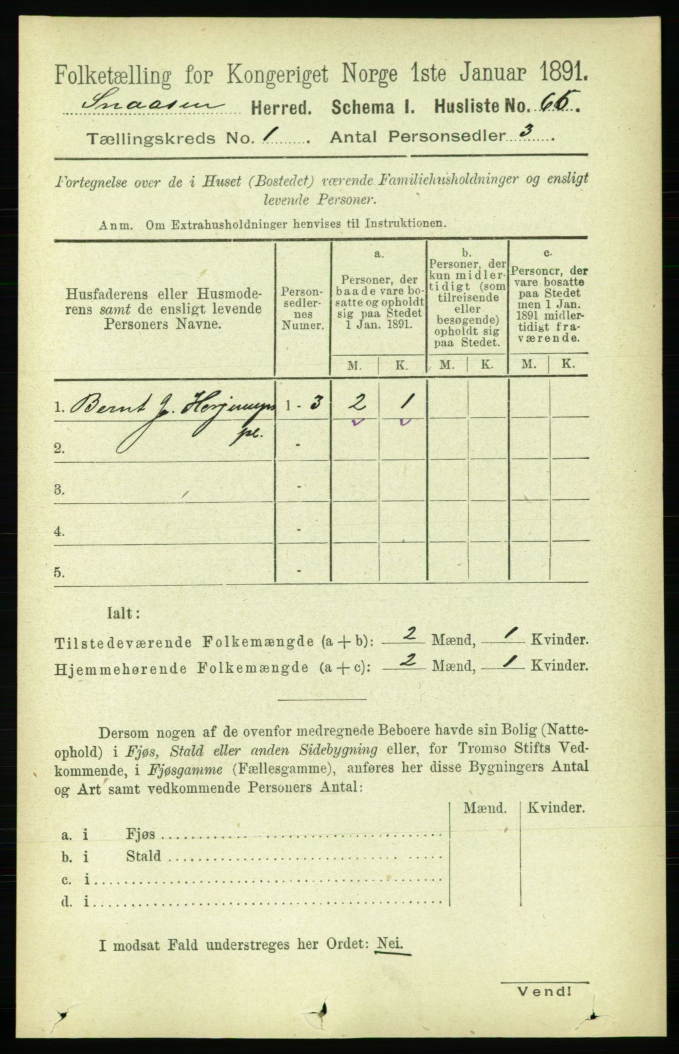 RA, 1891 census for 1736 Snåsa, 1891, p. 90