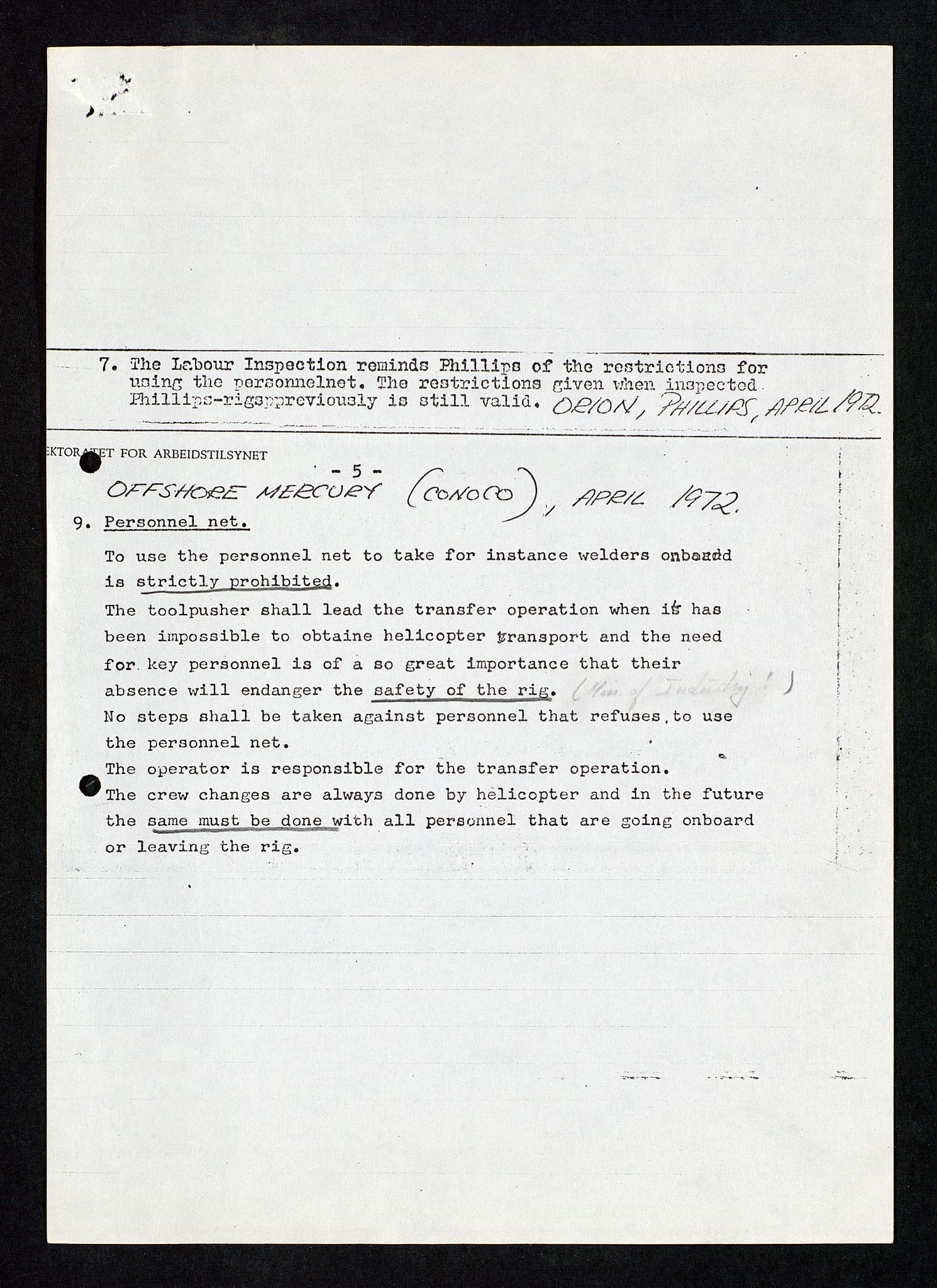 Industridepartementet, Oljekontoret, AV/SAST-A-101348/Da/L0013: Arkivnøkkel 798 Kart, posisjonering, verneregister, div. ang personell, 1965-1973, p. 304