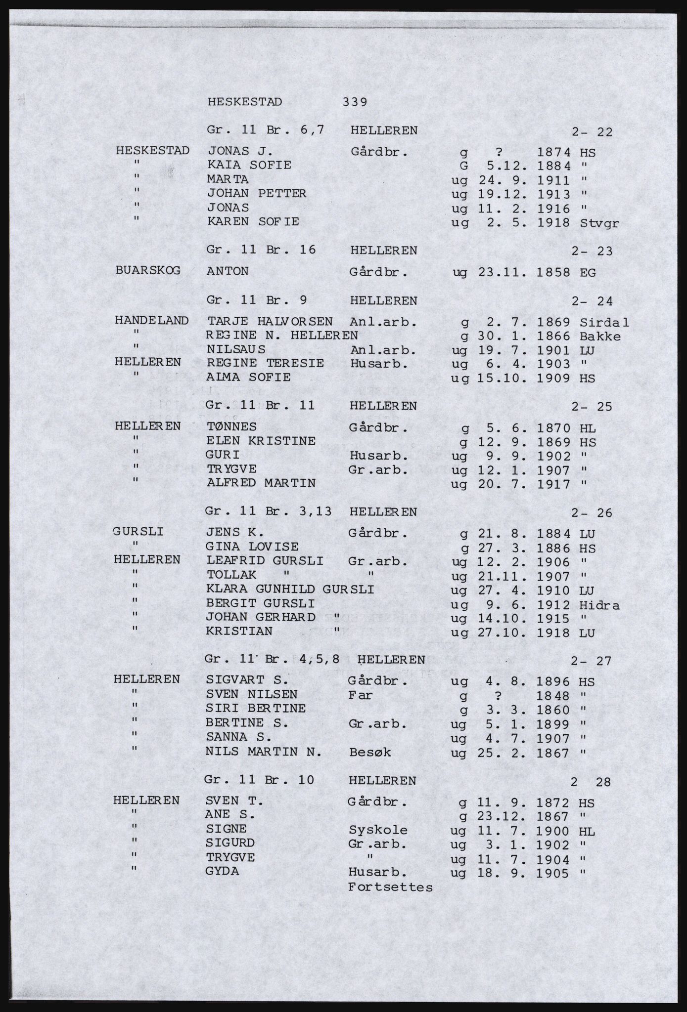 SAST, Copy of 1920 census for Dalane, 1920, p. 803