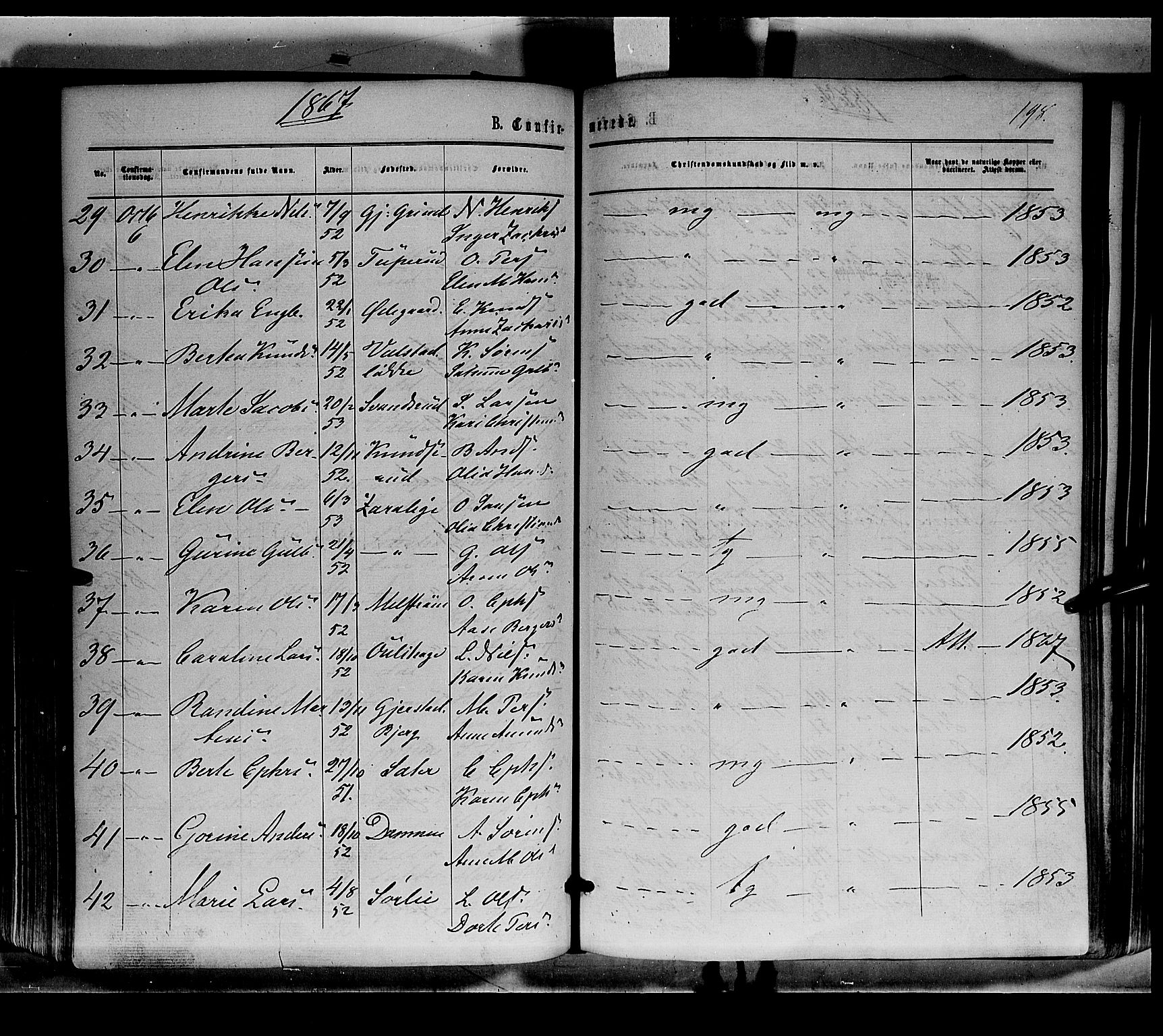 Sør-Odal prestekontor, AV/SAH-PREST-030/H/Ha/Haa/L0003: Parish register (official) no. 3, 1864-1870, p. 198