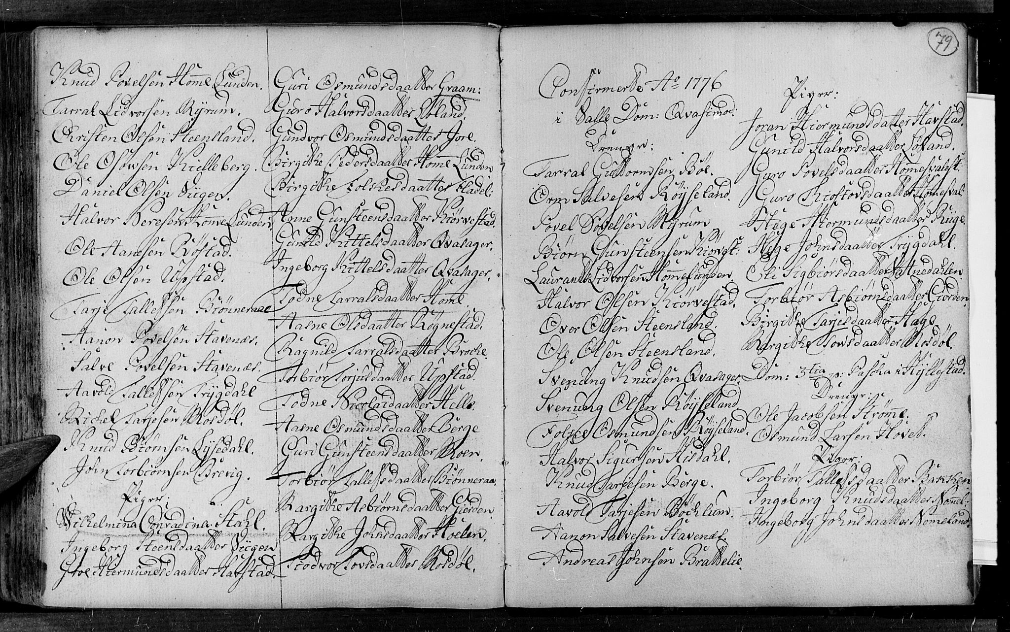 Valle sokneprestkontor, AV/SAK-1111-0044/F/Fa/Fac/L0002: Parish register (official) no. A 2, 1745-1776, p. 79