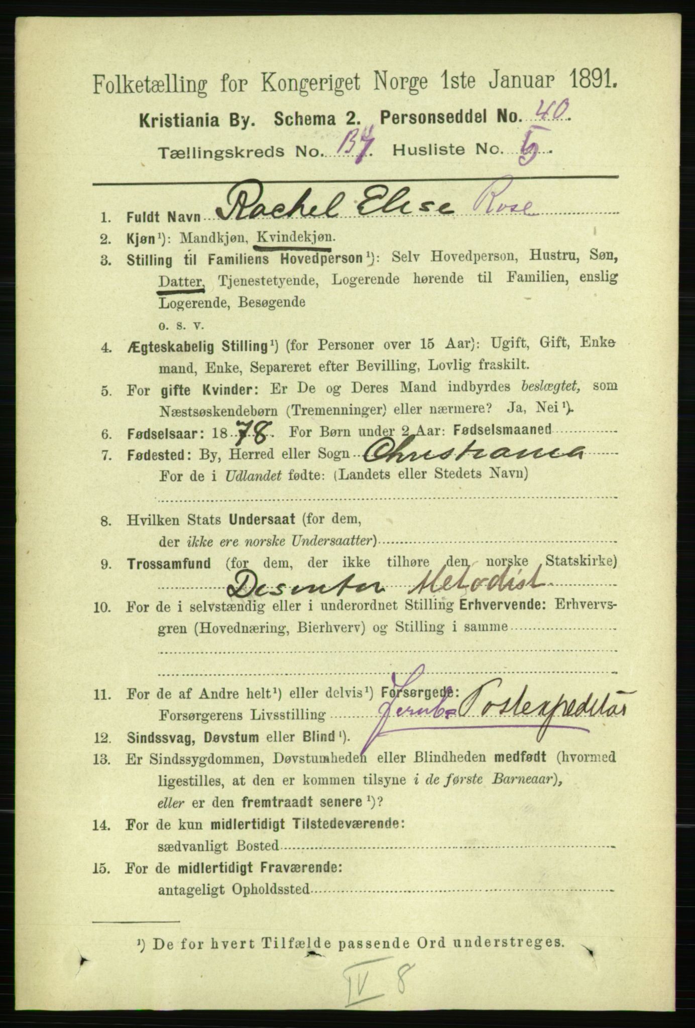 RA, 1891 census for 0301 Kristiania, 1891, p. 76438