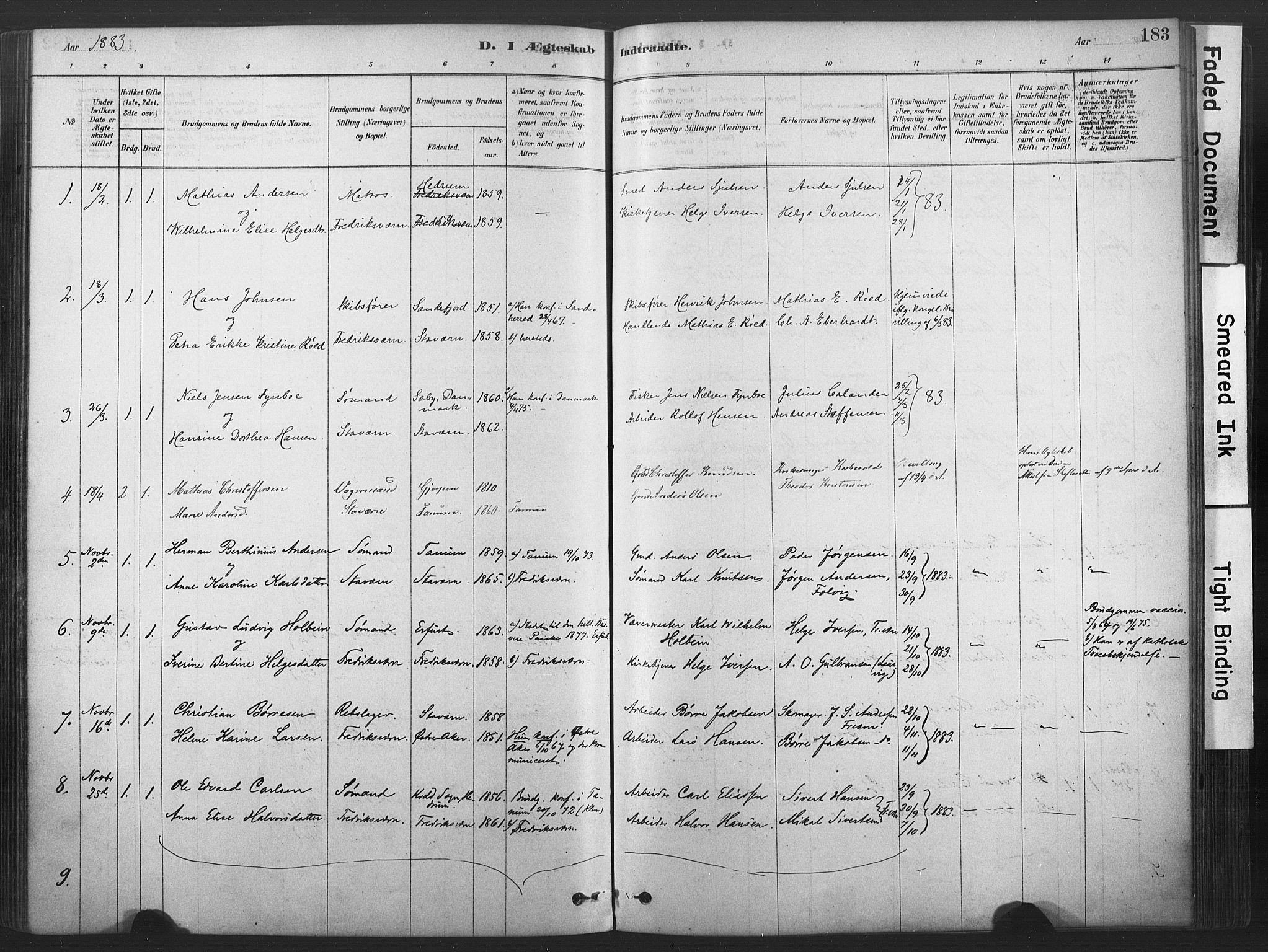 Stavern kirkebøker, SAKO/A-318/F/Fa/L0008: Parish register (official) no. 8, 1878-1905, p. 183