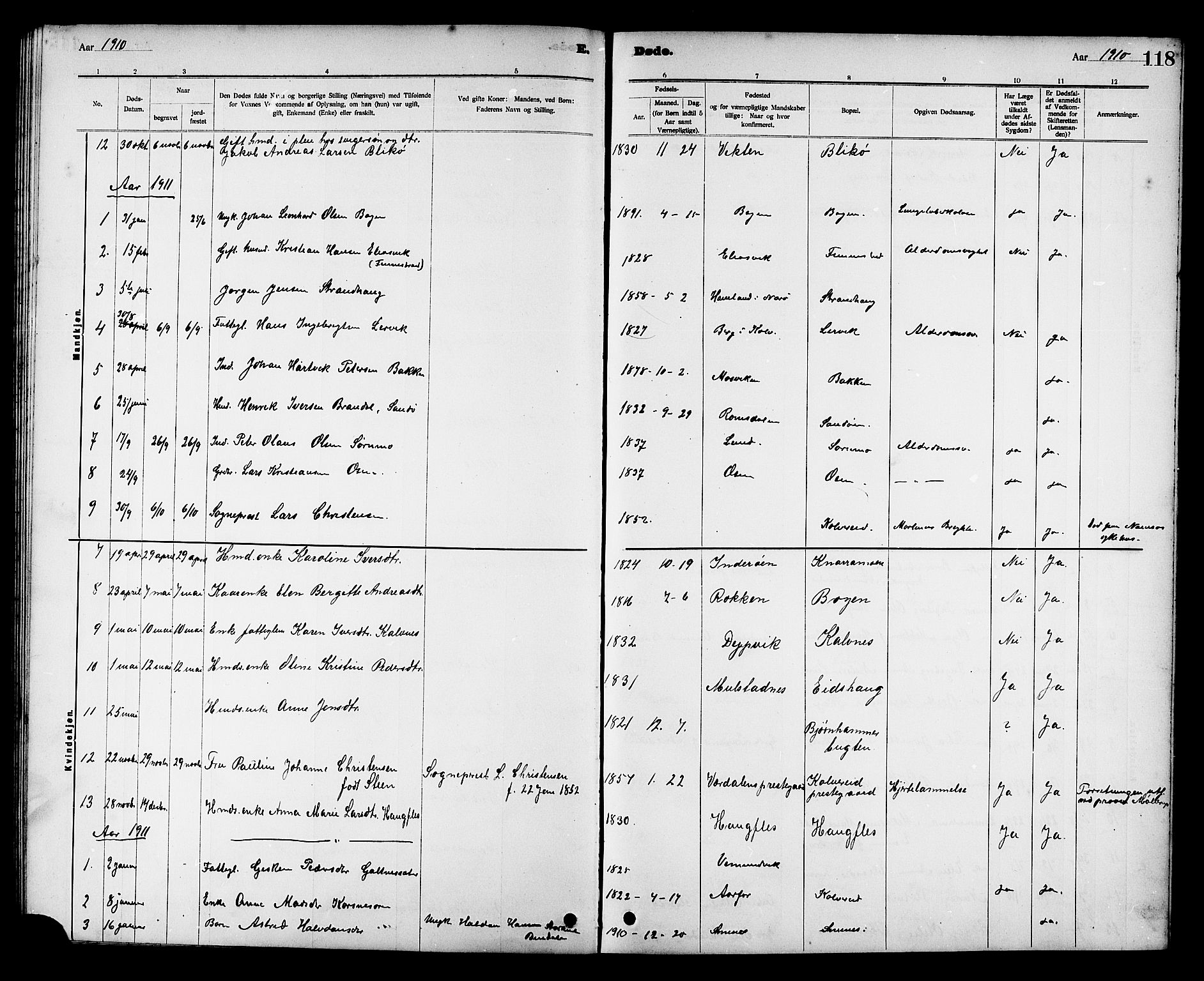 Ministerialprotokoller, klokkerbøker og fødselsregistre - Nord-Trøndelag, SAT/A-1458/780/L0652: Parish register (copy) no. 780C04, 1899-1911, p. 118