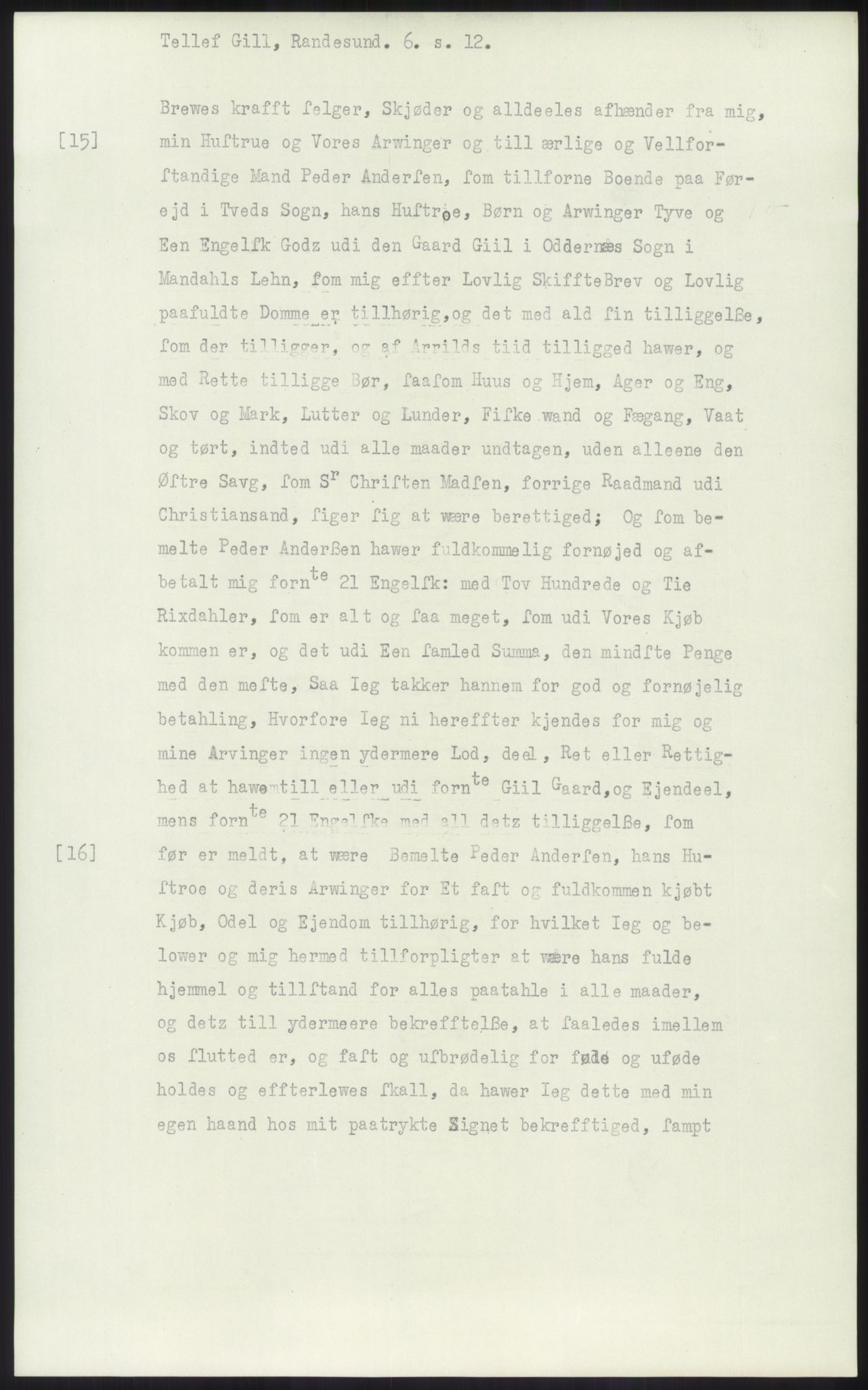 Samlinger til kildeutgivelse, Diplomavskriftsamlingen, AV/RA-EA-4053/H/Ha, p. 1287