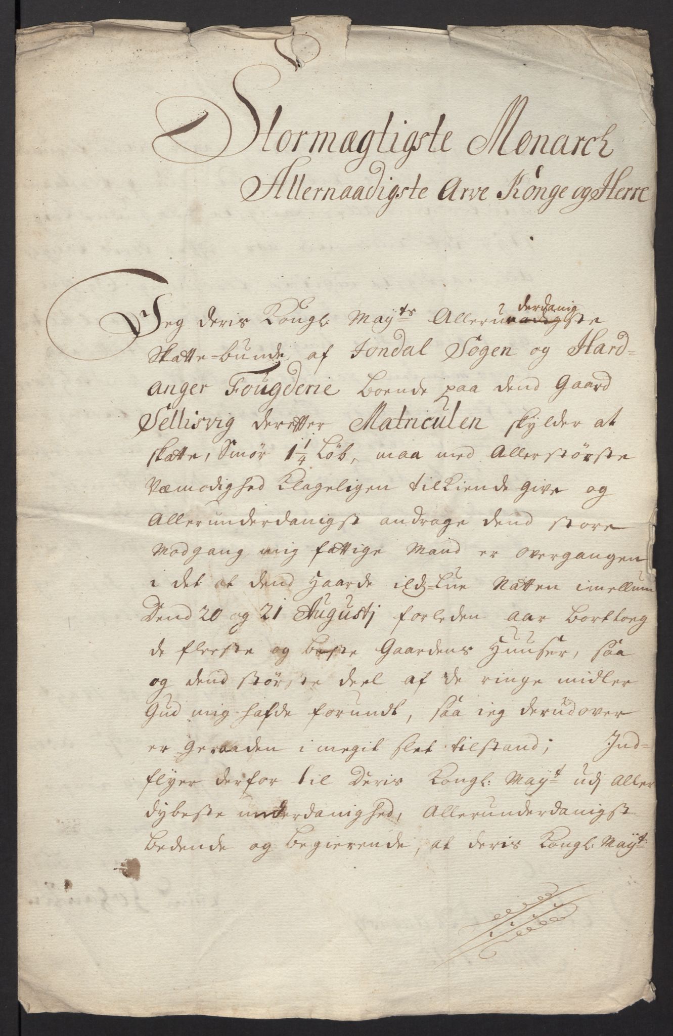 Rentekammeret inntil 1814, Reviderte regnskaper, Fogderegnskap, AV/RA-EA-4092/R48/L2991: Fogderegnskap Sunnhordland og Hardanger, 1715, p. 513