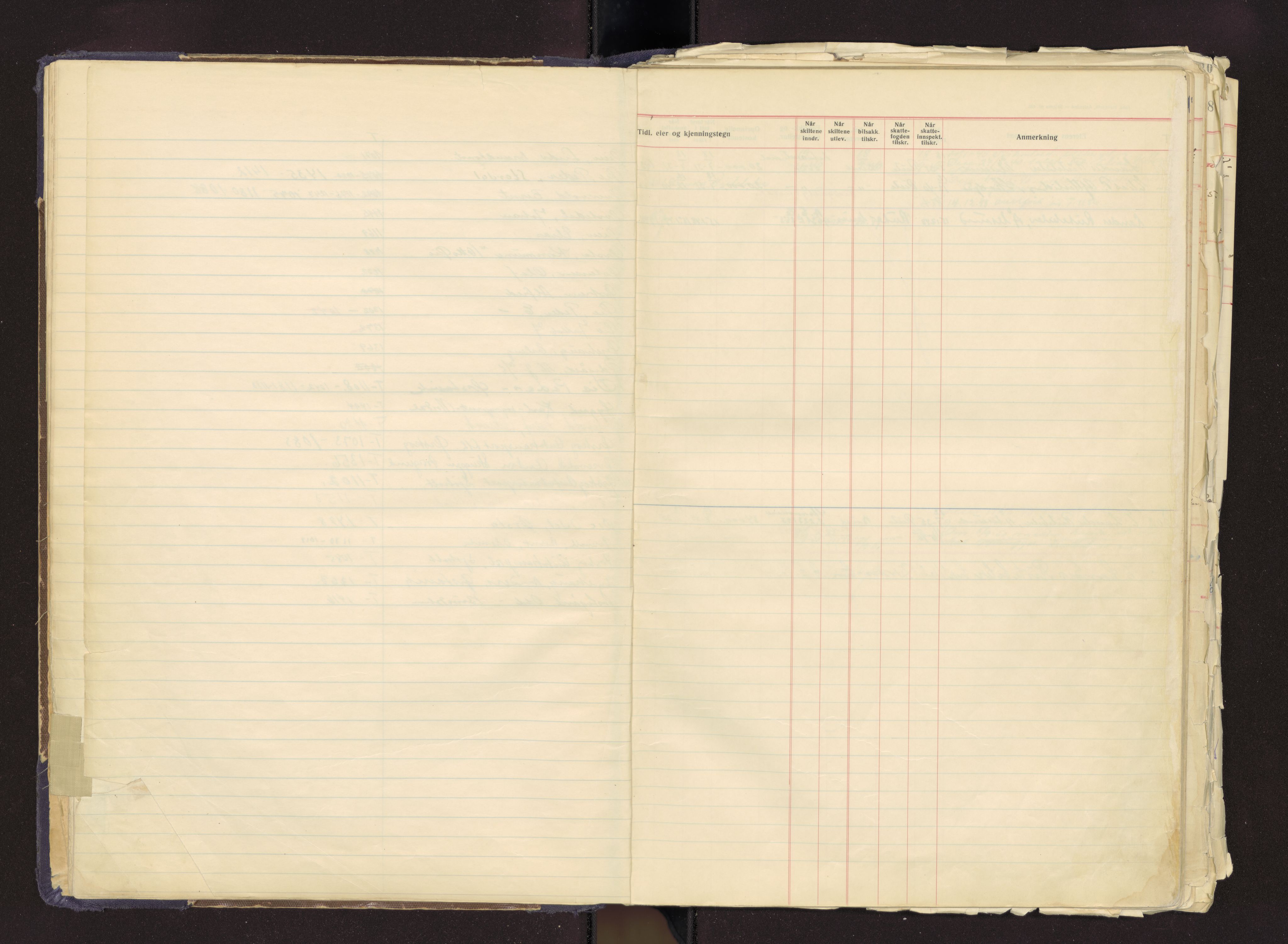 Møre og Romsdal vegkontor - Ålesund trafikkstasjon, SAT/A-4099/F/Fb/L0003: Bilregister; T 1001 - T 1500, 1920-1970