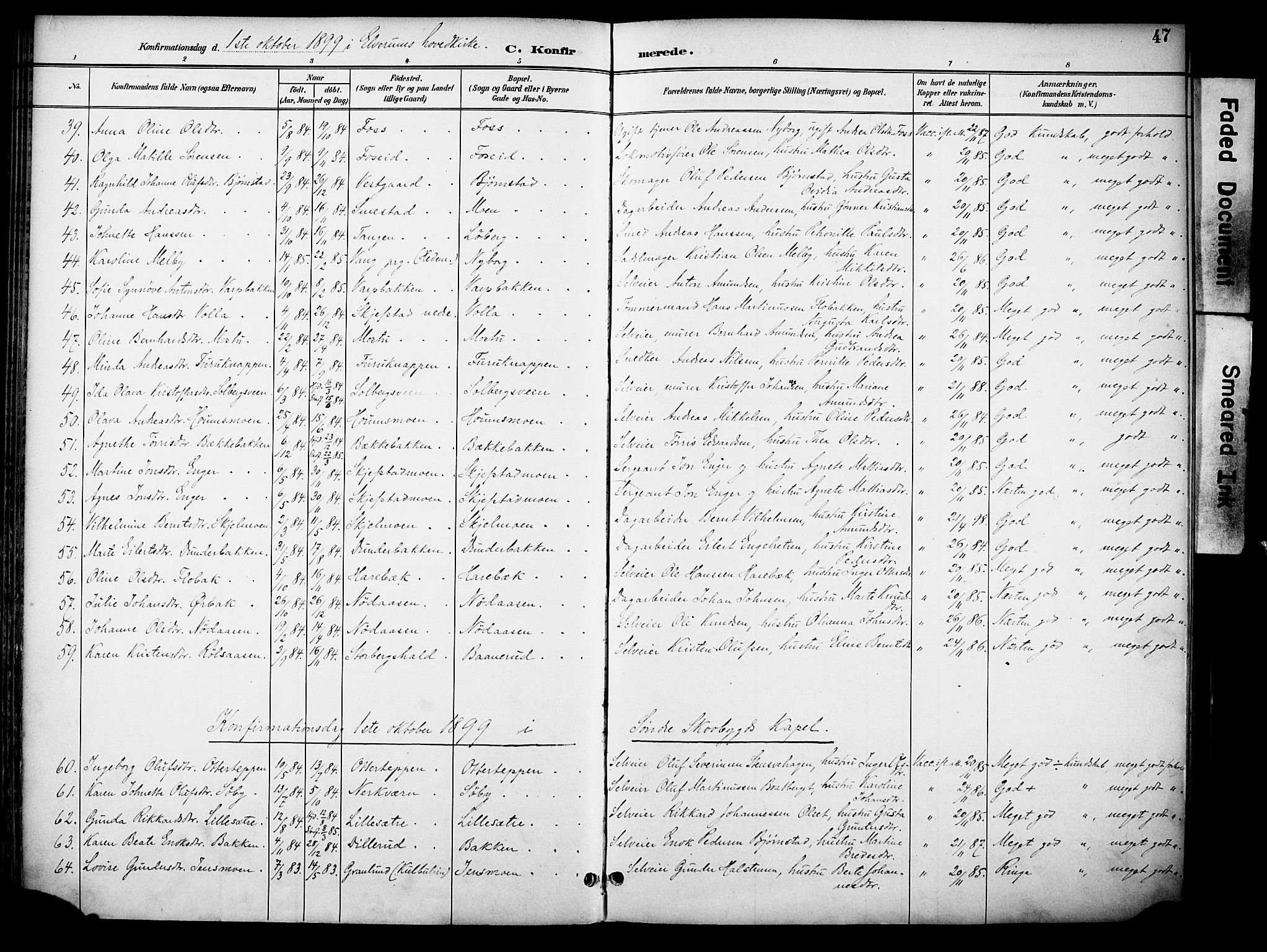 Elverum prestekontor, AV/SAH-PREST-044/H/Ha/Haa/L0015: Parish register (official) no. 15, 1893-1913, p. 47