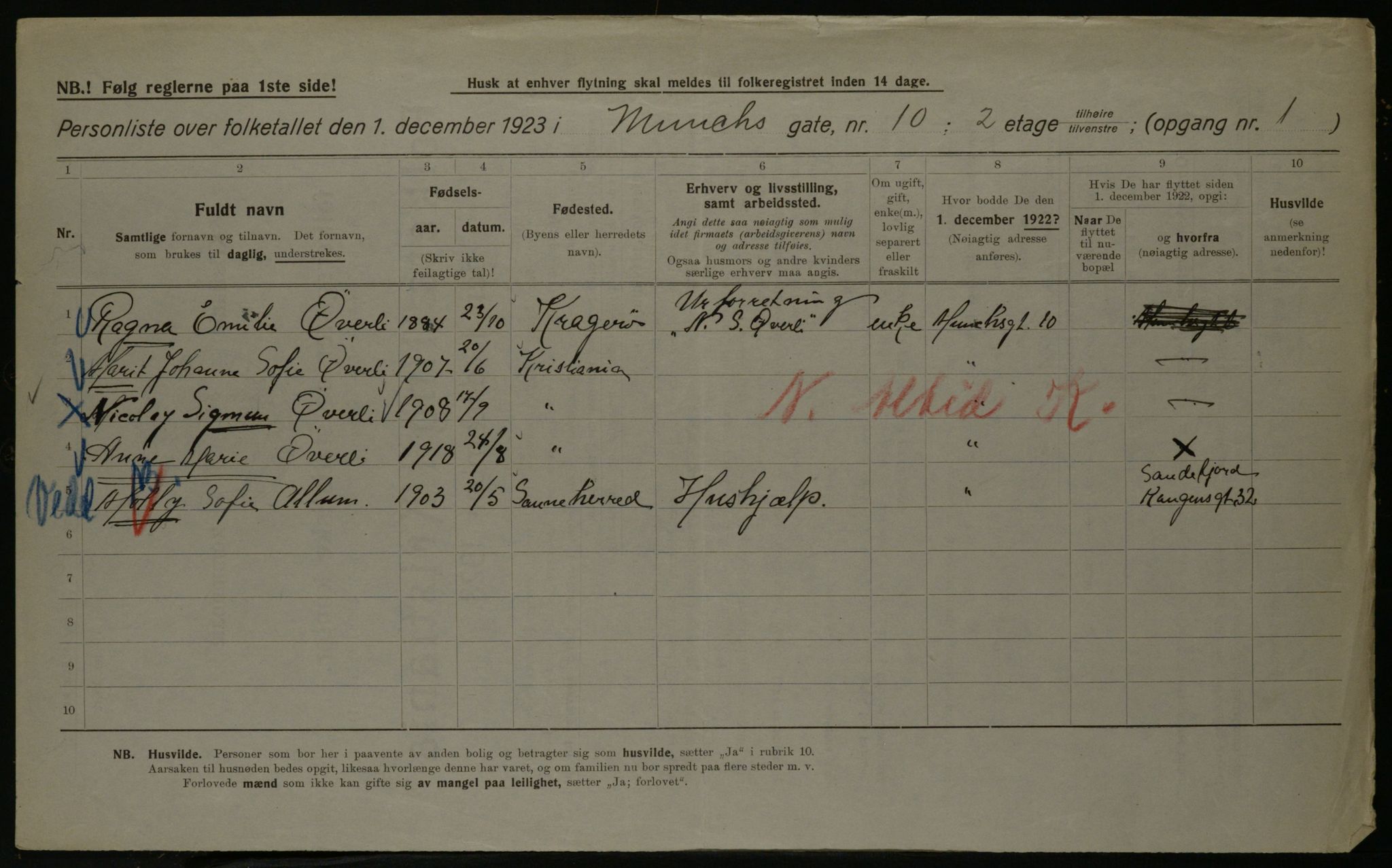 OBA, Municipal Census 1923 for Kristiania, 1923, p. 73655